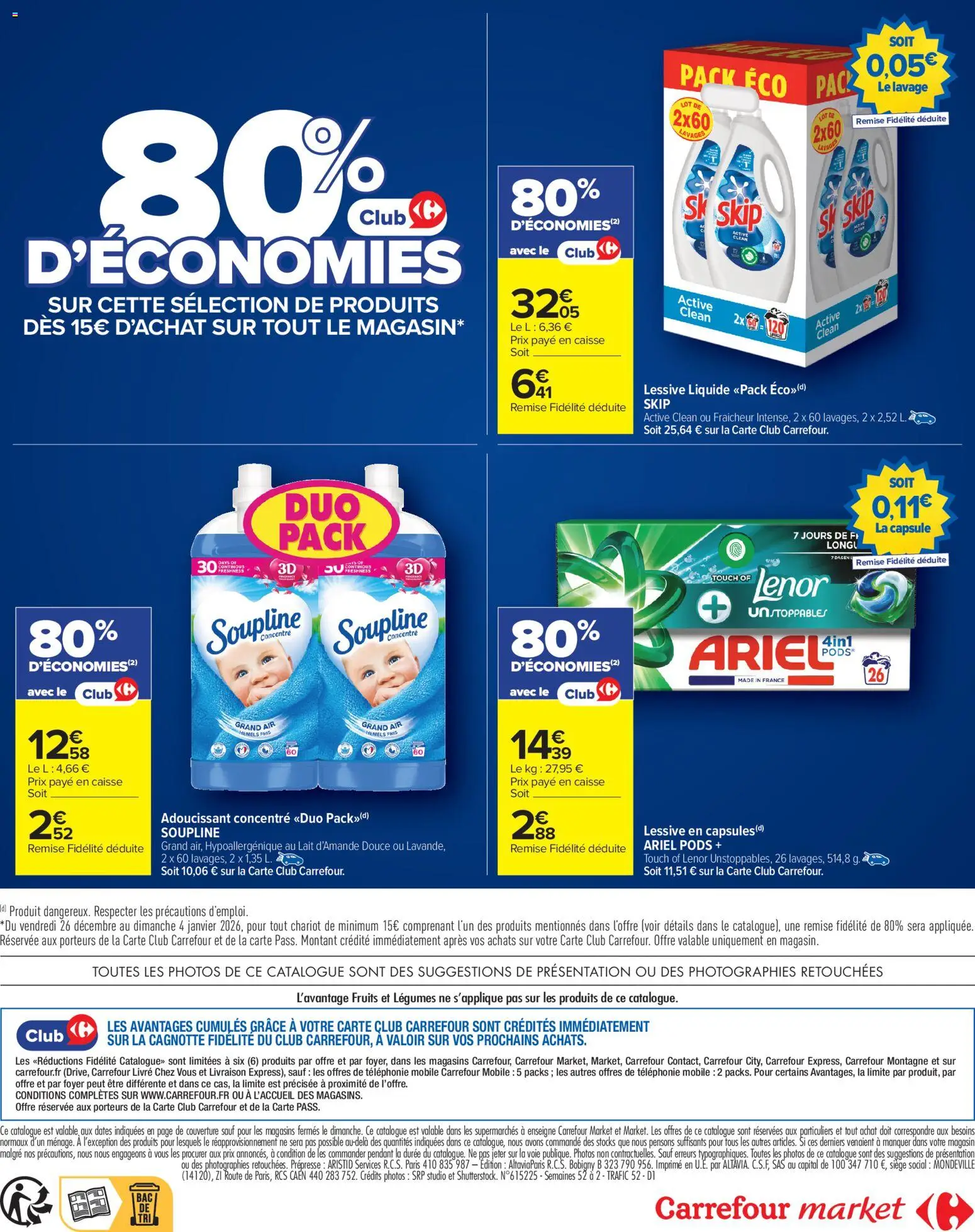 {H1} | Page: 2 | Produits: Lait d'amande, Lenor, Lessive Liquide, Lessive