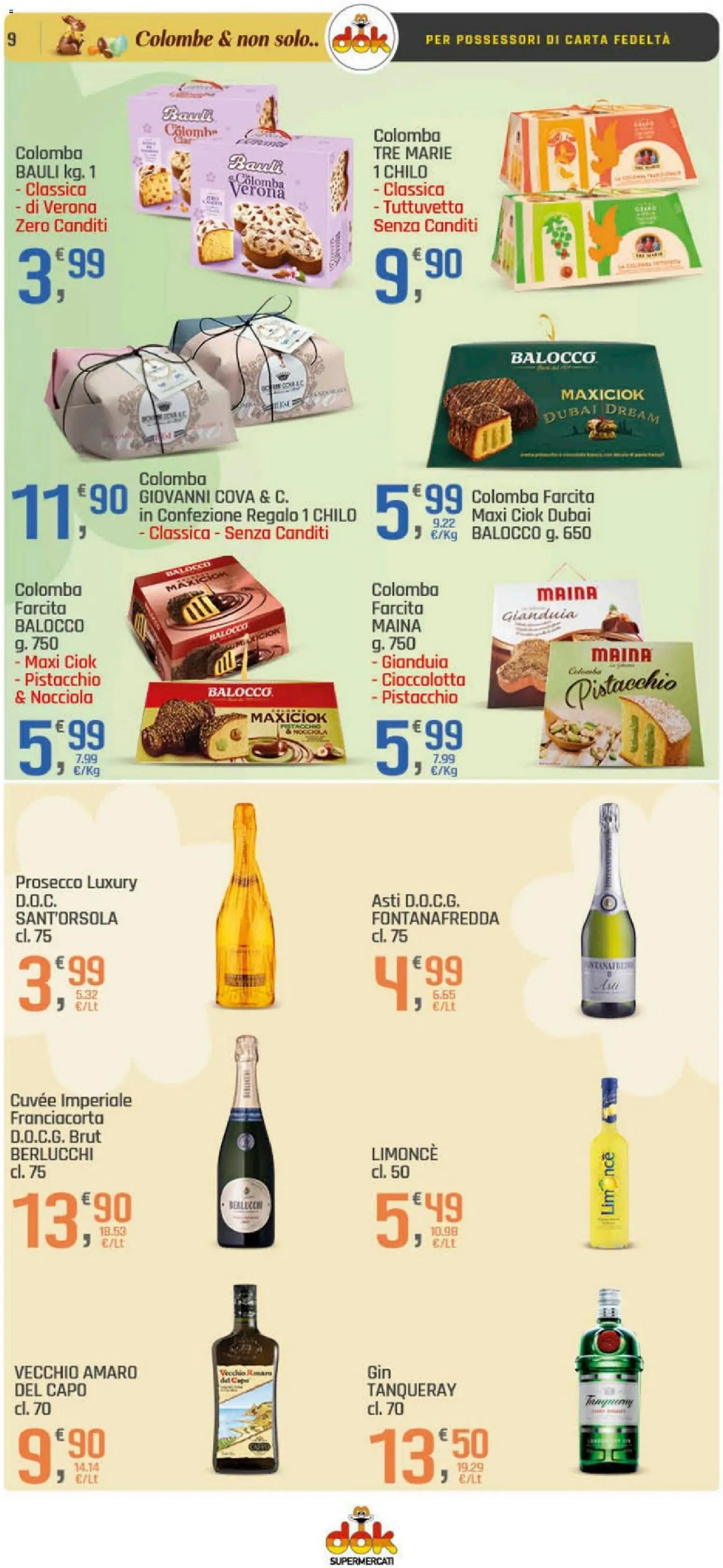 Volantino DOK del 26.03.2026 | Pagina: 9 | Prodotti: Prosecco, Amaro