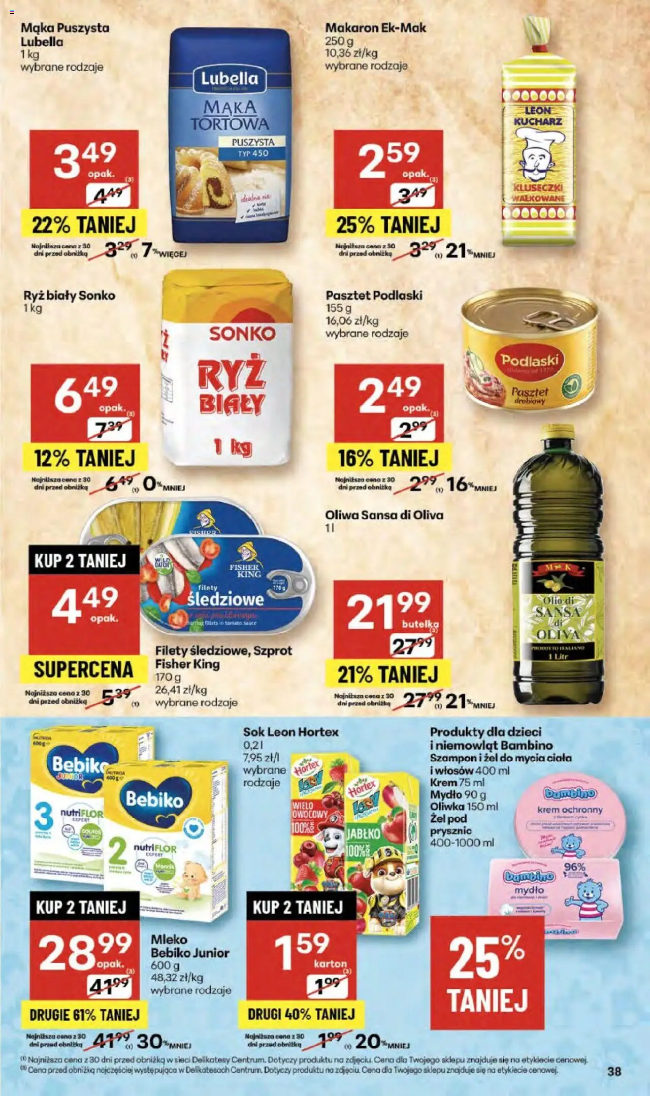 Delikatesy Centrum Gazetka od 02.10.2025 | Strona: 38 | Produkty: Delikatesy, Prysznic, Ryż, Makaron