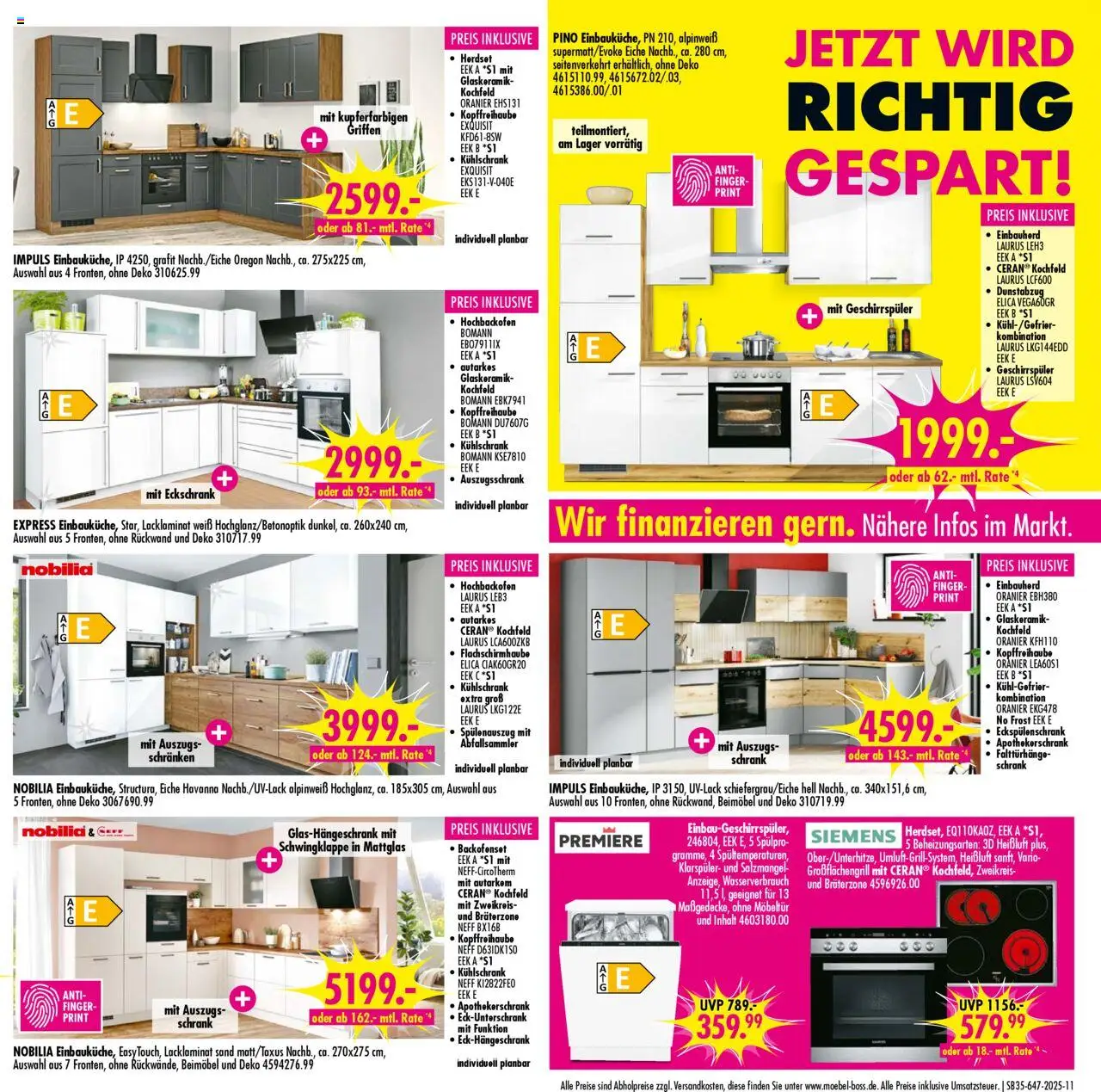 SB Möbel Boss Prospekt Neubrandenburg - gültig ab dem 23.08.2025 | Seite: 11 | Produkte: Siemens, Kühlschrank, Klarspüler, Dunstabzug