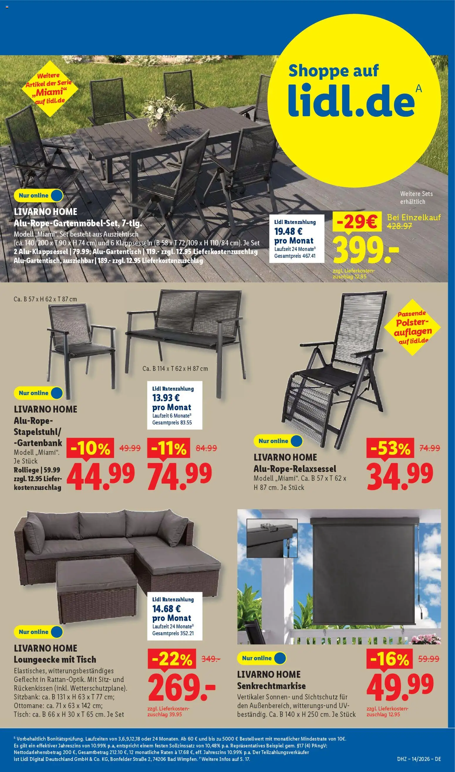 Lidl Prospekt – gültig ab 30.03.2026 | Seite: 61 | Produkte: Sitzbank, Tisch, Bad