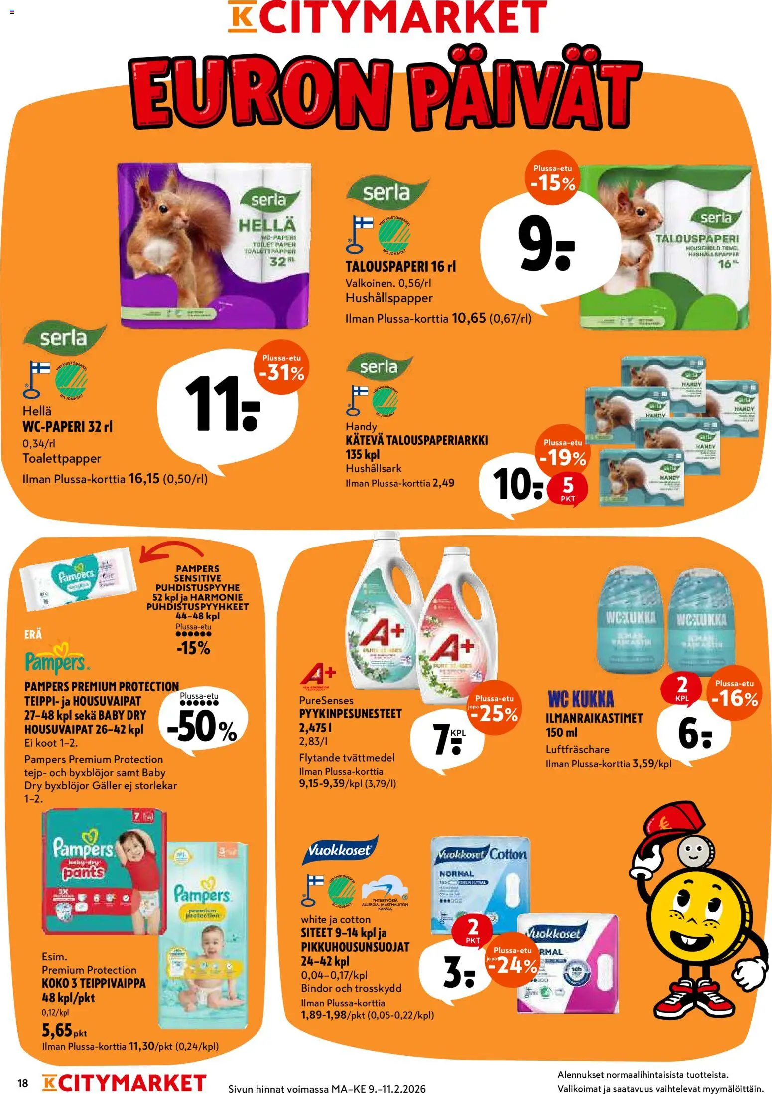K-Citymarket tarjoukset – voimassa 09.02.2026 alkaen | Sivu: 18