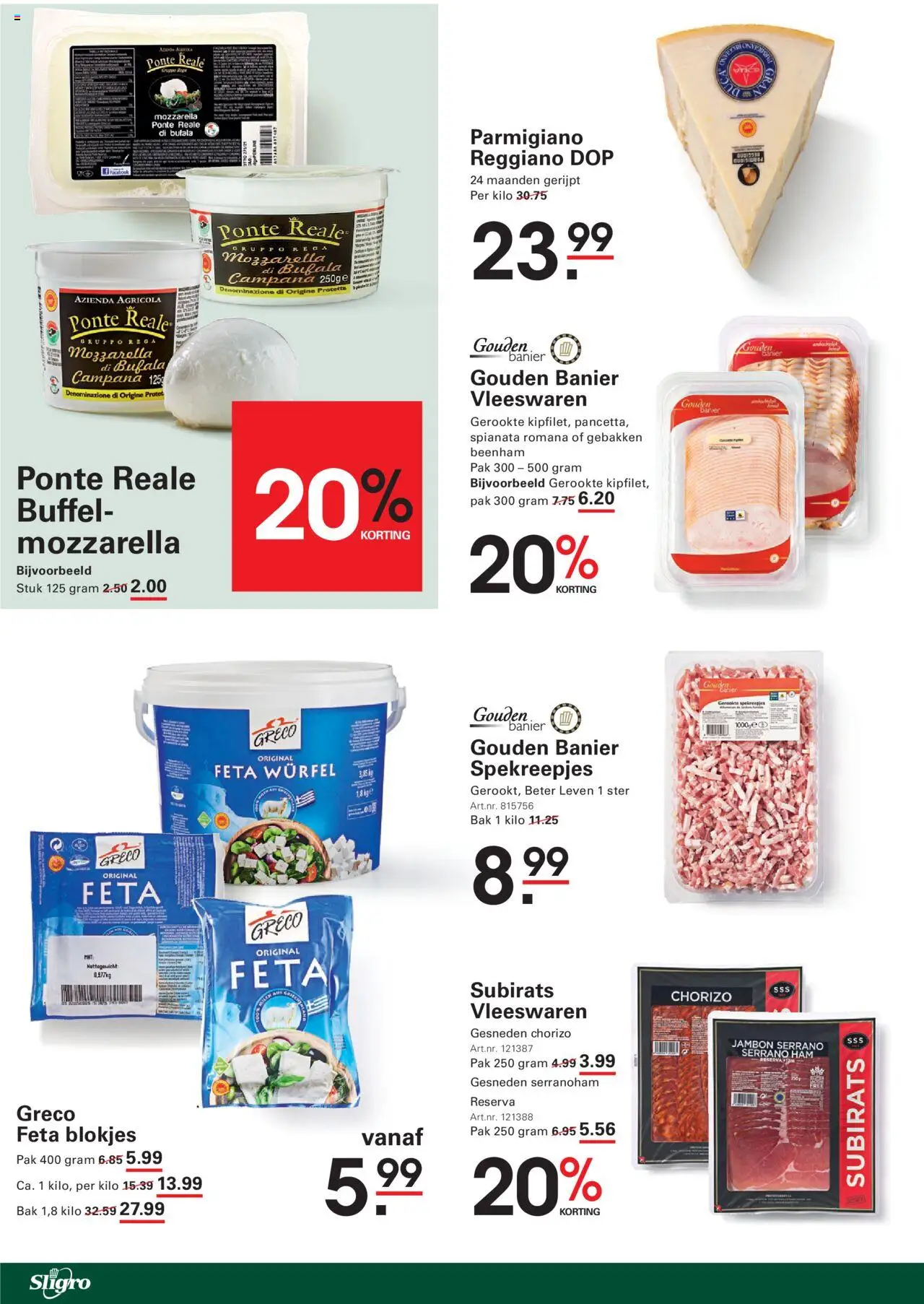  | Pagina: 8 | Producten: Bacon, Chorizo, Mozzarella, Feta