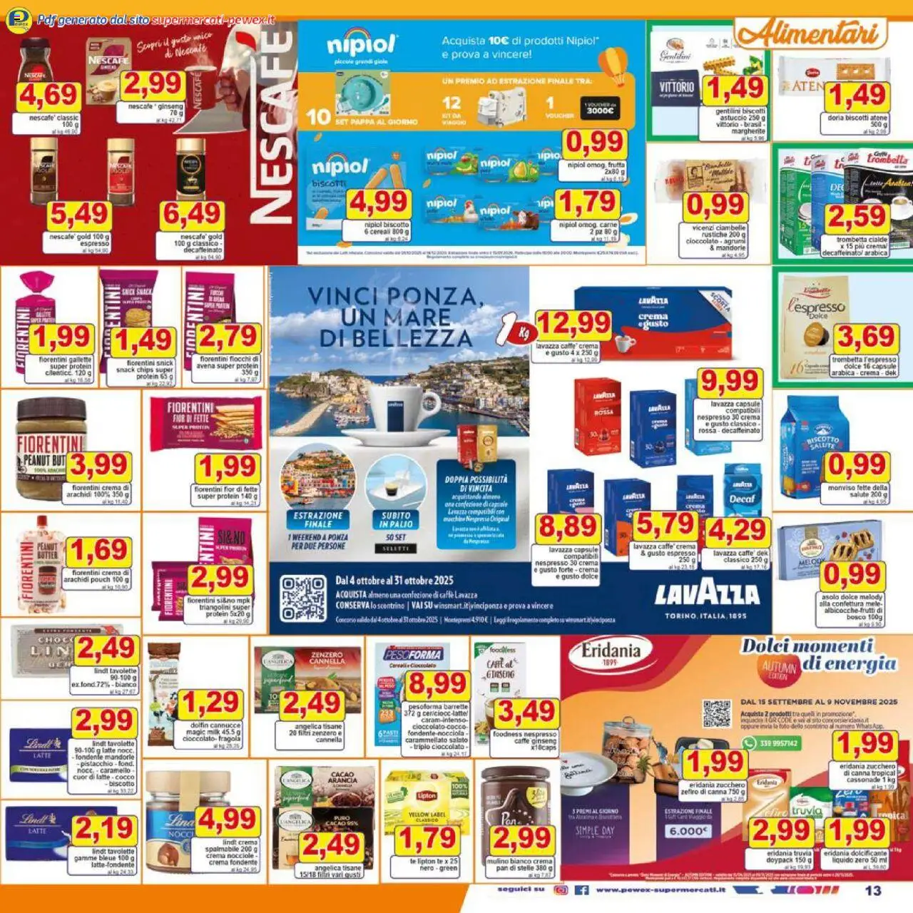 Volantino Pewex del 08.10.2025 | Pagina: 13 | Prodotti: Tè, Cereali, Biscotti, Mandorle