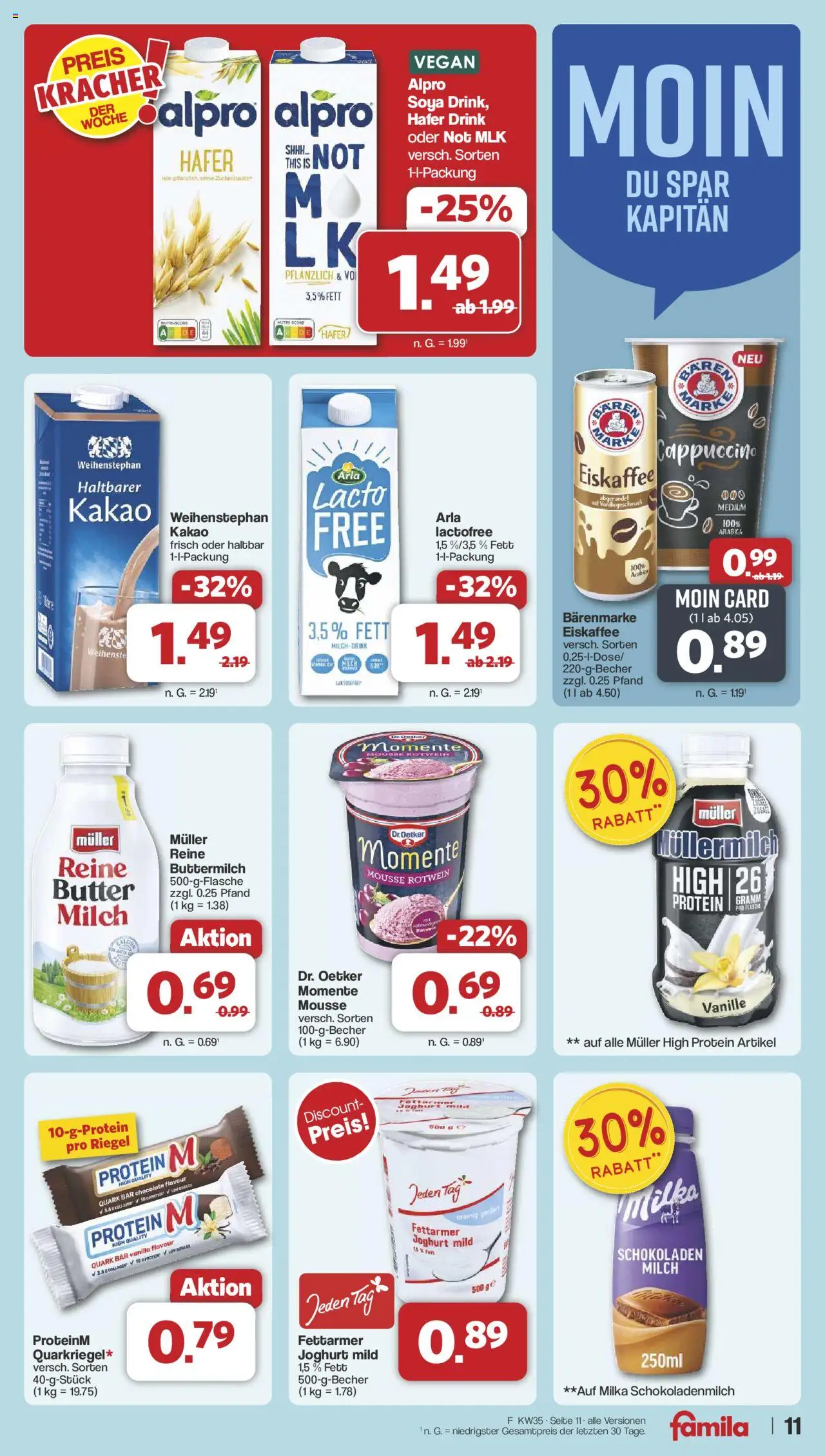 Famila Nordwest Prospekt 	 - gültig ab dem 25.08.2025 | Seite: 13 | Produkte: Quark, Milch, Rotwein, Milka