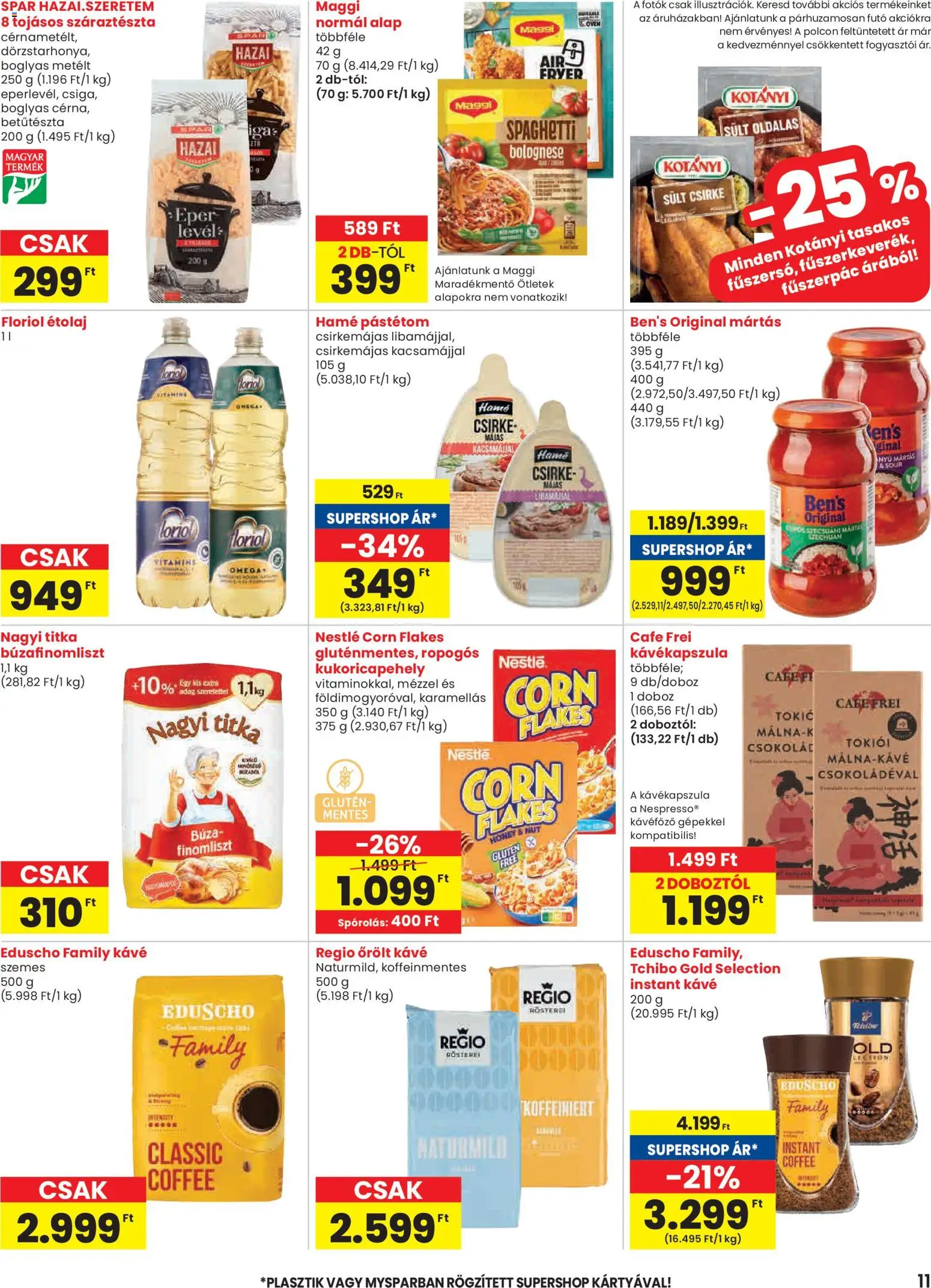 Spar akciós ujság - amely érvényes a következő dátumtól: 05.03.2026 | Oldal: 11 | Termékek: Doboz, Kávé, Eper, Őrölt kávé