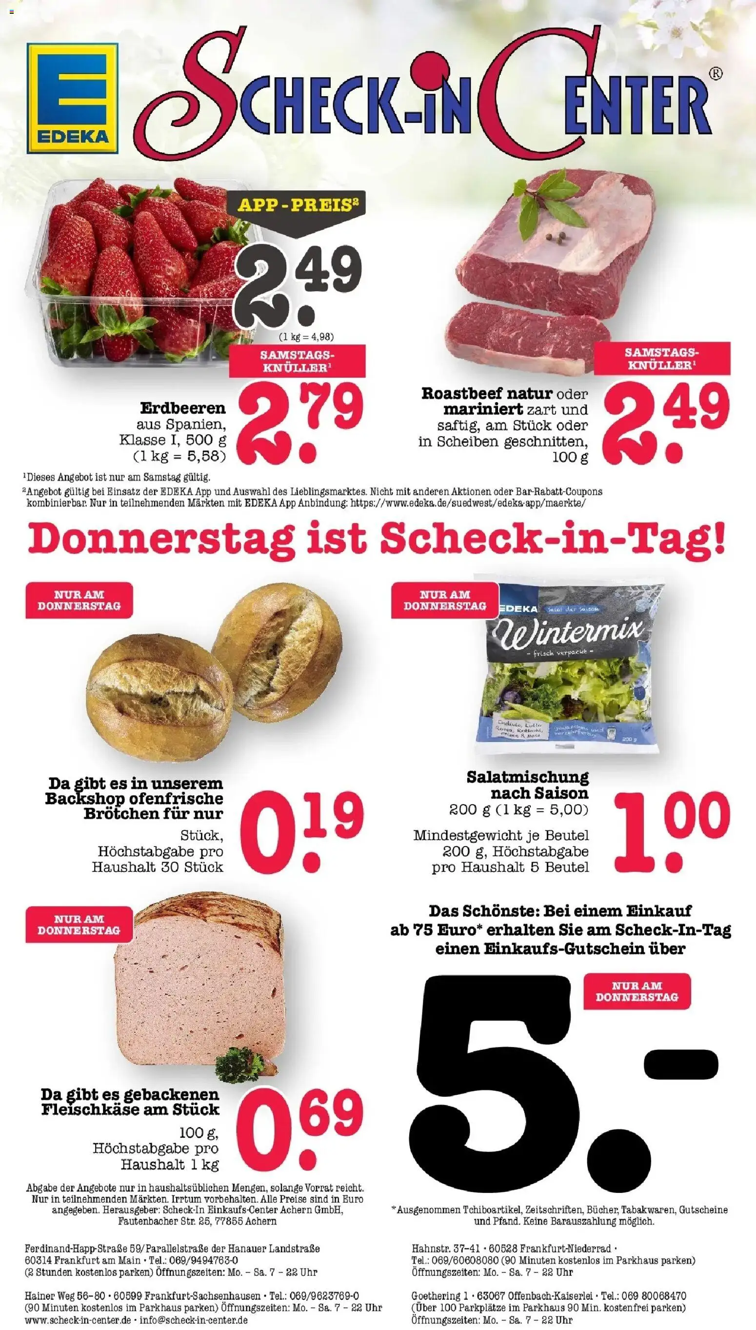 Angebote – gültig ab 23.03.2026 | Seite: 62 | Produkte: Ofenfrische, Roastbeef, Erdbeeren, Uhr