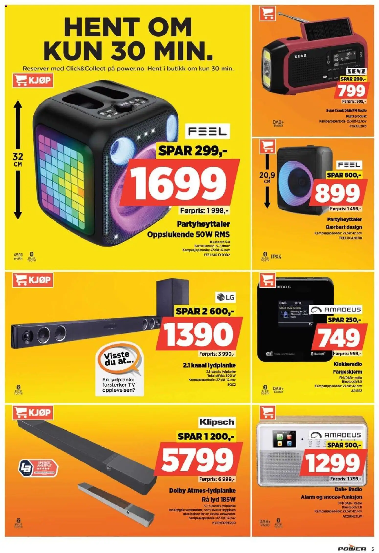 {H1} | Side: 5 | Produkter: Forsterker, Lyd, Radio, Суміш дитяча