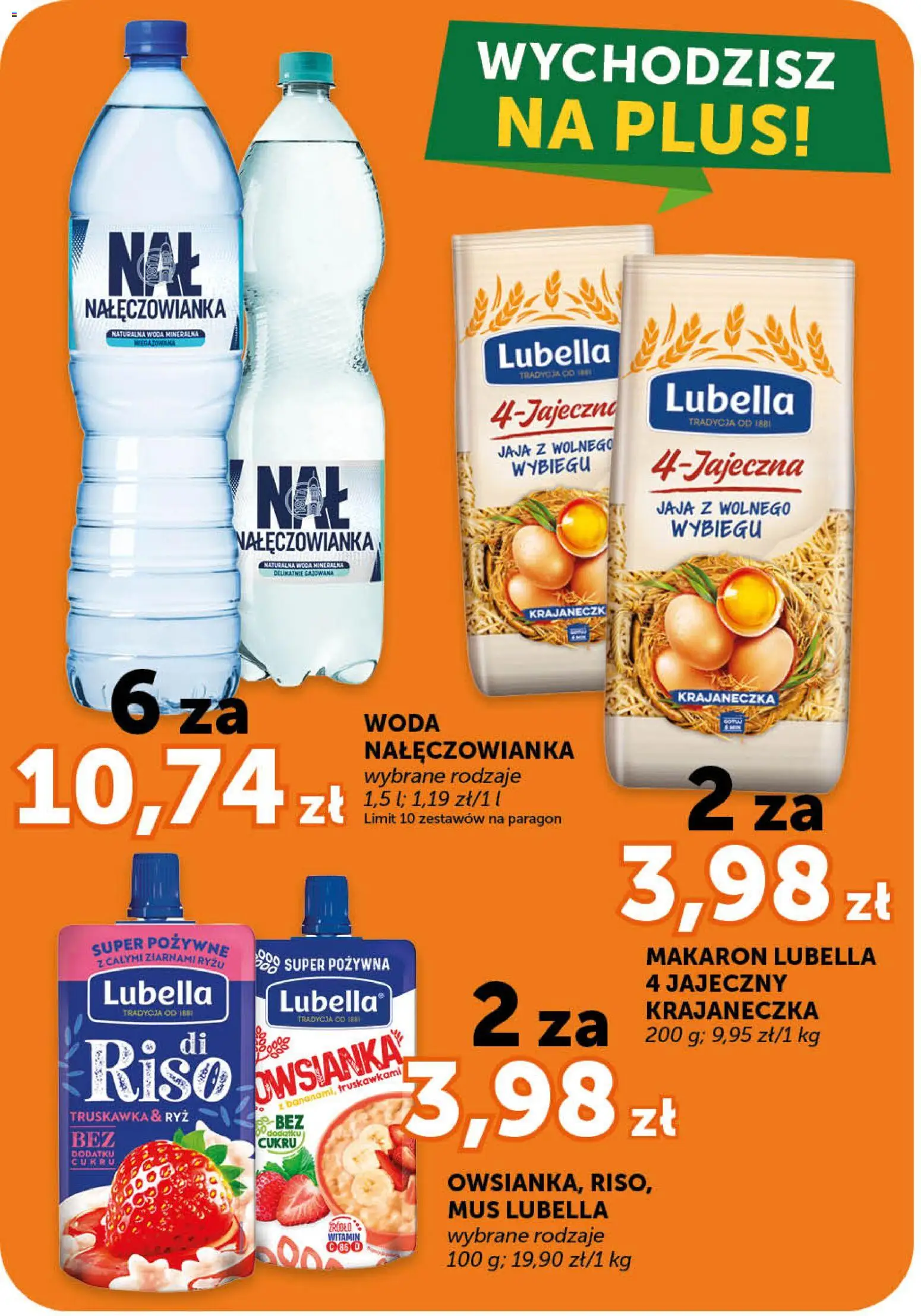 Groszek gazetka od 23.04.2026 | Strona: 18 | Produkty: Owsianka, Ryż, Makaron, Woda