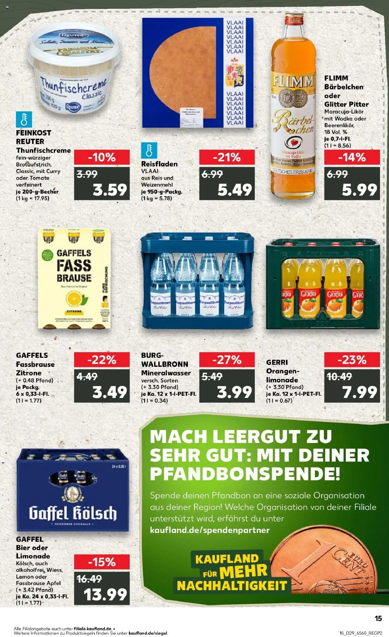 Kaufland prospekt Kerpen	 - gültig ab dem 16.07.2025 | Seite: 15 | Produkte: Bier, Orangen, Limonade, Fassbrause