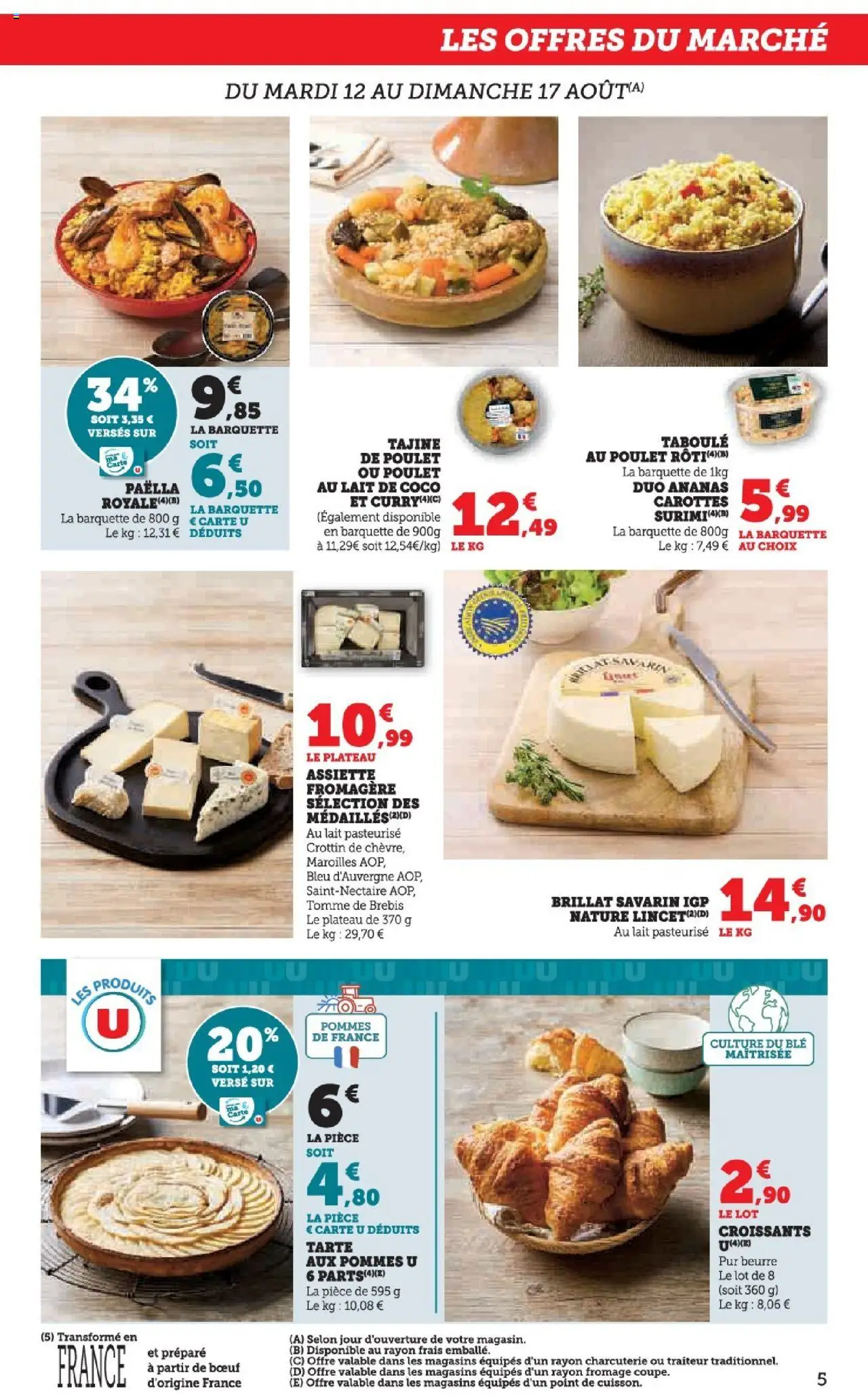  | Page: 5 | Produits: Lait de coco, Beurre, Fromage, Pommes