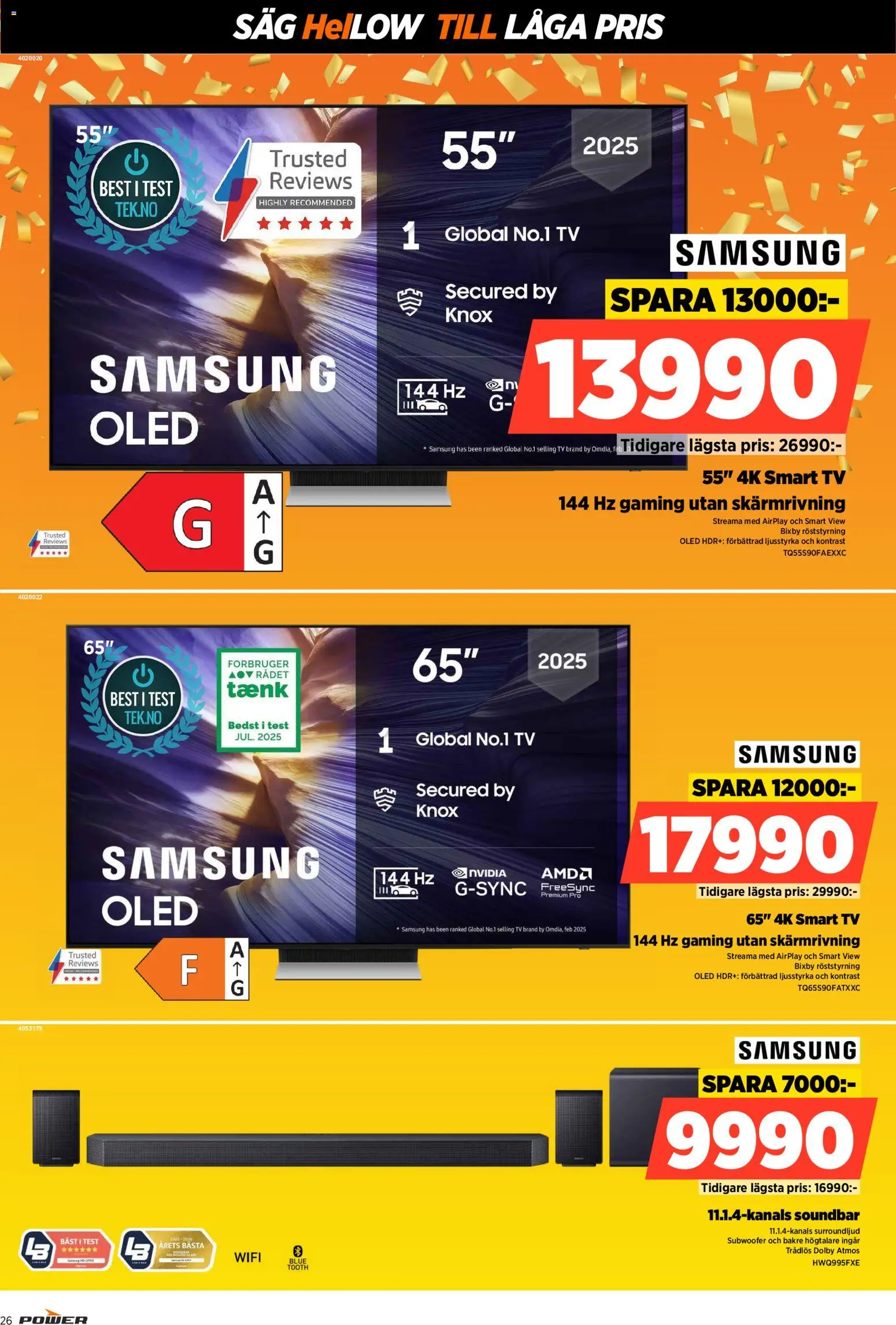 Power reklamblad aktuell från 23.01.2026 | Sida: 26 | Produkter: Såg, Smart tv, Tv, Wifi