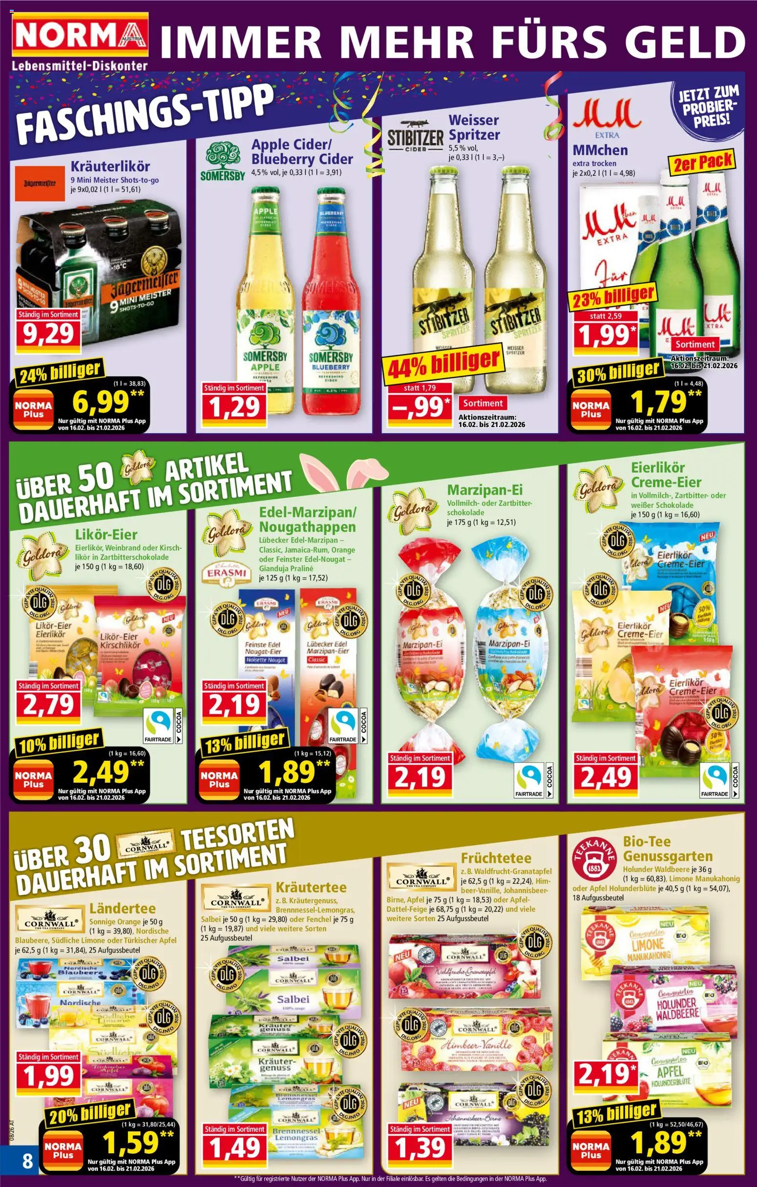 Norma Flugblatt gültig ab 16.02.2026 | Seite: 10 | Produkte: Apple, Schokolade, Äpfel