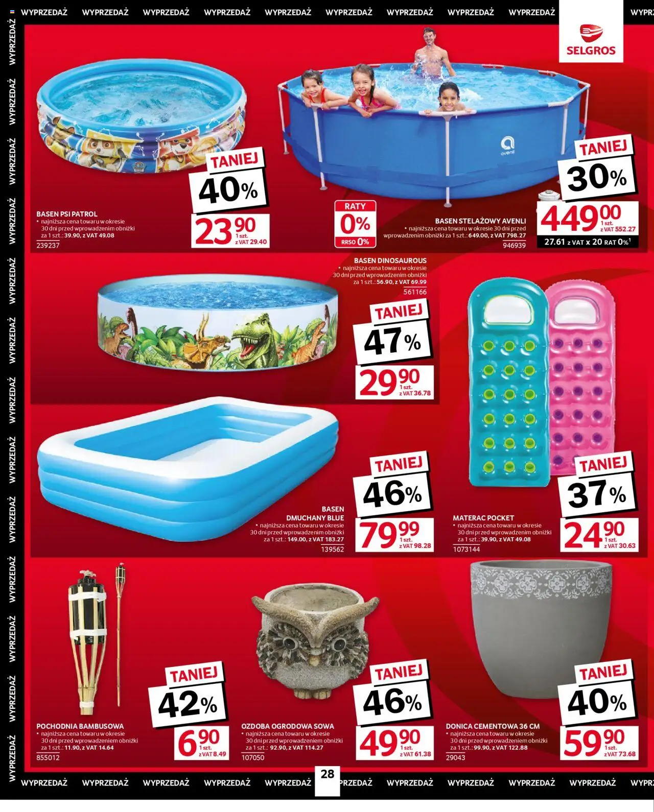 Selgros cash&carry Gazetka - Oferta przemysłowa od 05.06.2025 | Strona: 30 | Produkty: Materac, Basen
