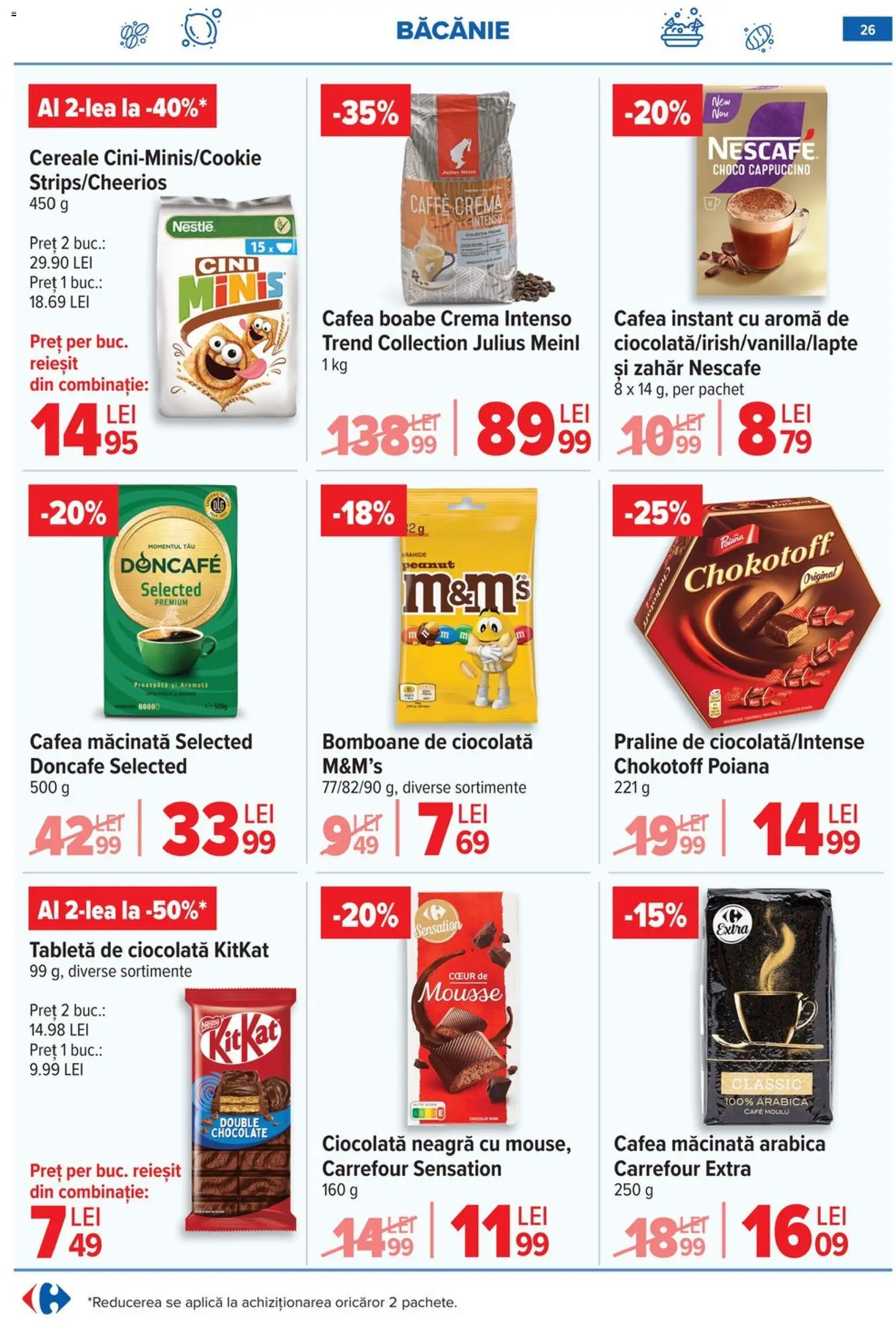 Noul catalog Carrefour – valabil de la 15.04.2026 | Pagină: 27 | Produse: Praline, Cremă, Ciocolată, Cereale