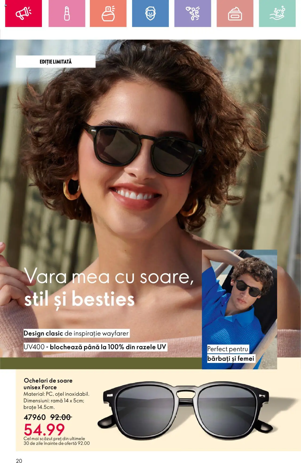 Oriflame catalog 10 2025 – valabil de la 06.07.2025 | Pagină: 20 | Produse: Ochelari, Ochelari de soare