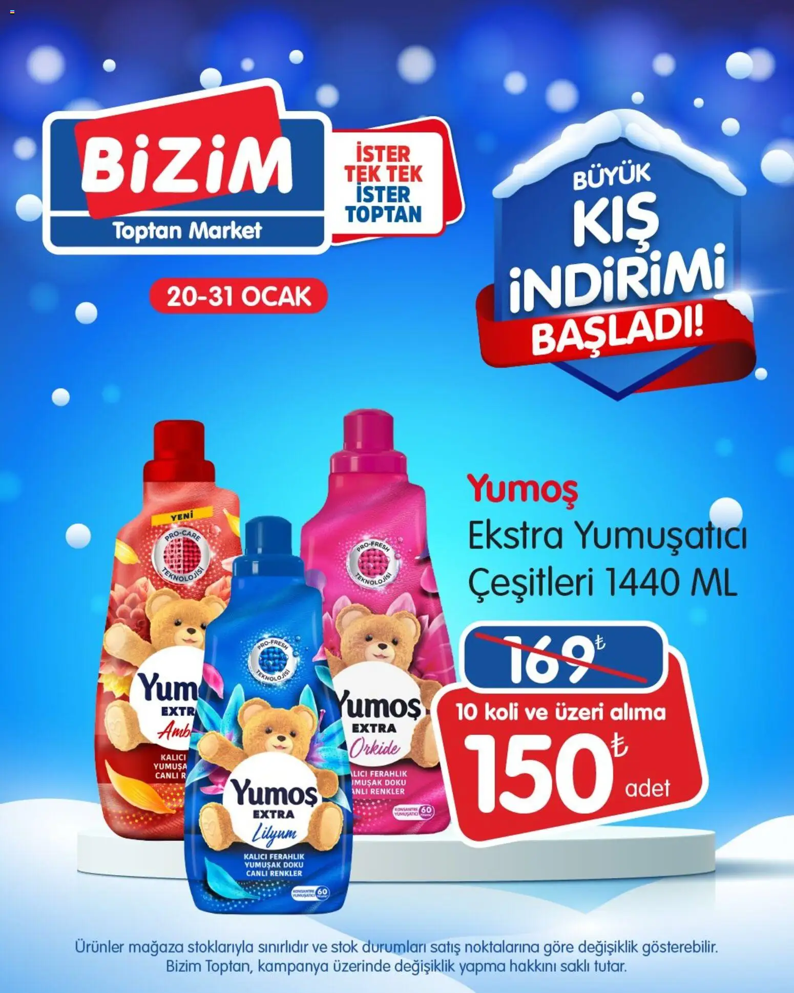Bizim Toptan - Büyük kış indirimi başladı! - 20.01.2026 tarihinden itibaren geçerlidir | Sayfa: 4 | Ürünler: Yumuşatıcı, Ocak