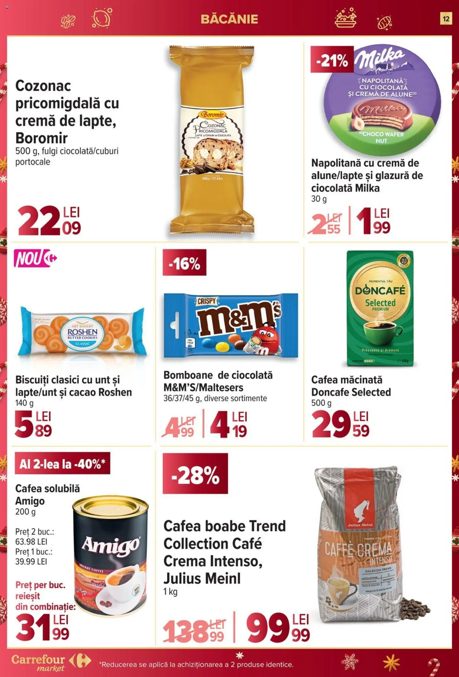 Noul catalog Carrefour – valabil de la 27.12.2025 | Pagină: 12 | Produse: Unt, Cremă, Ciocolată, Fulgi
