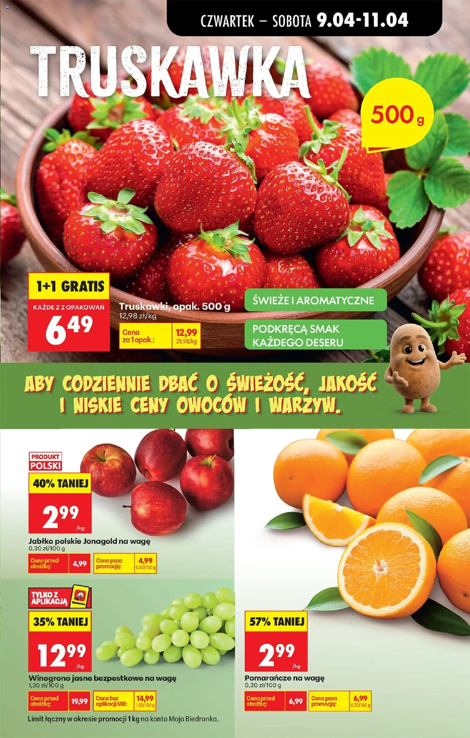 Biedronka gazetka od czwartku od 09.04.2026 | Strona: 27 | Produkty: Winogrono, Pomarańcze