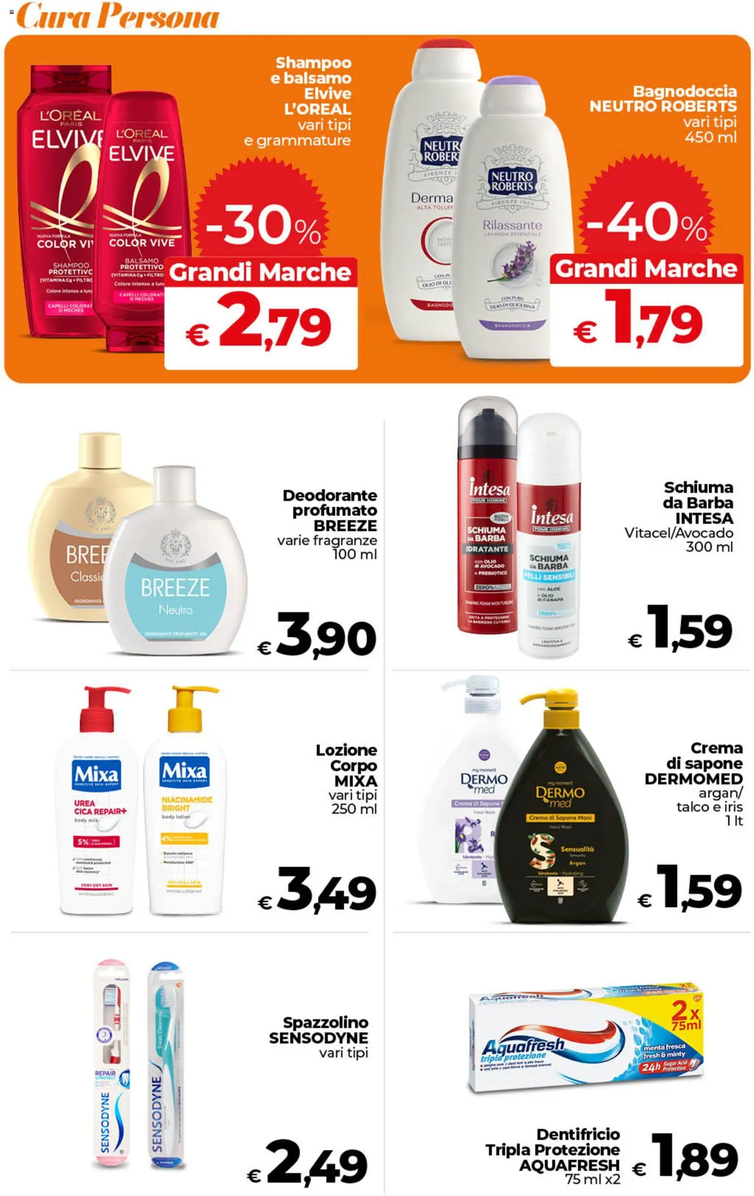 Volantino Ipercoop del 13.02.2026 | Pagina: 44 | Prodotti: Sapone, Spazzolino, Olio, Menta