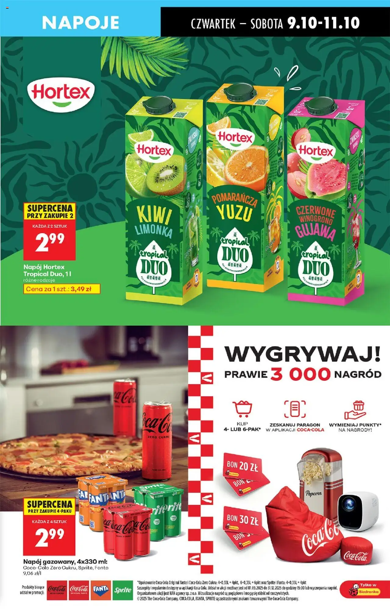 Biedronka gazetka - Oferta w tym tygodniu od 09.10.2025 | Strona: 67 | Produkty: Winogrono, Sprite, Popcorn, Kiwi