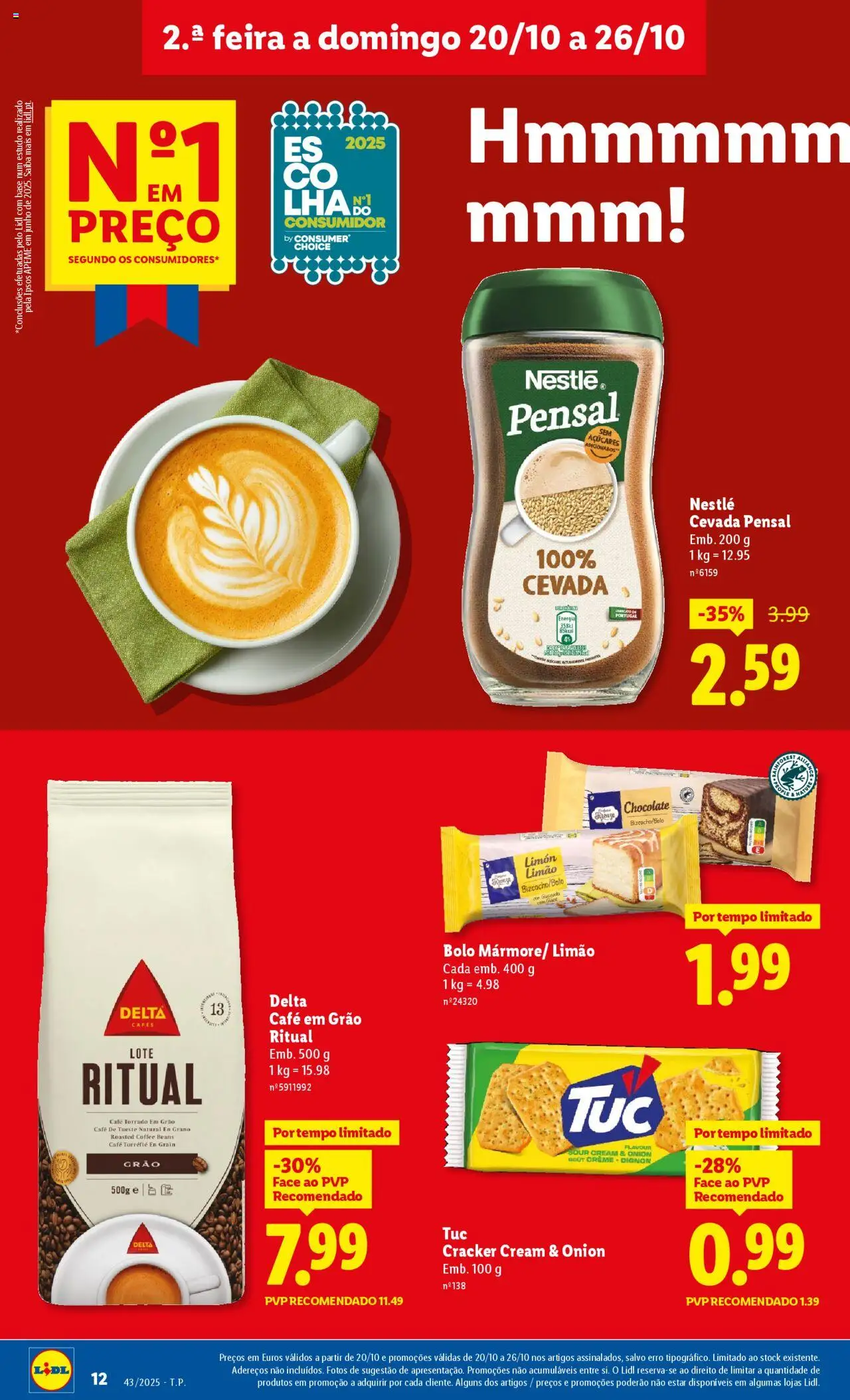 Lidl folheto │ válido de 20.10.2025 | Página: 12 | Produtos: Bolo, Nestlé, Café, Creme