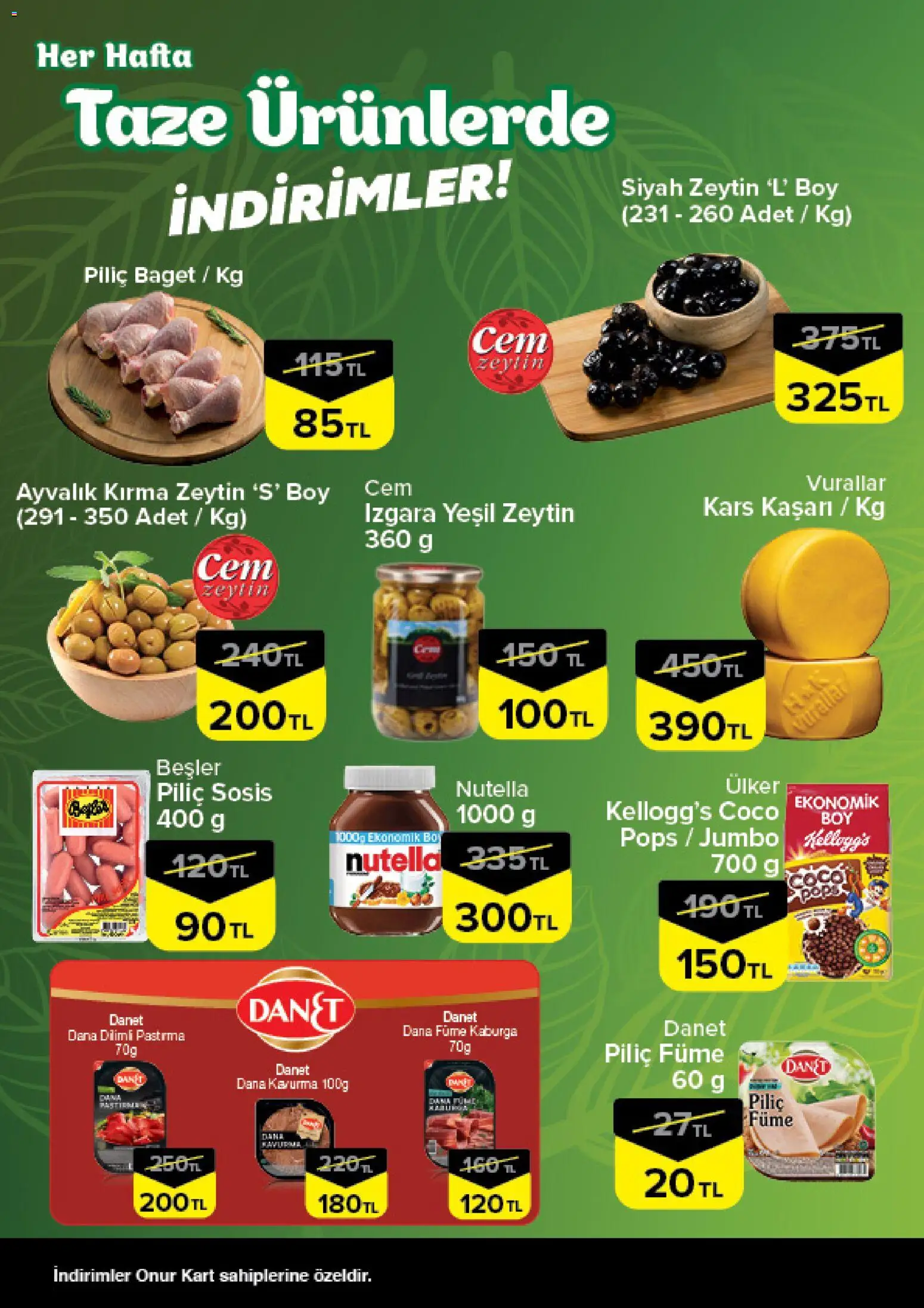 Onur Market Taze Ürünlerde İndirimler - Trakya - 09.01.2026 tarihinden itibaren geçerlidir | Sayfa: 2 | Ürünler: Sosis, Piliç, Zeytin, Izgara