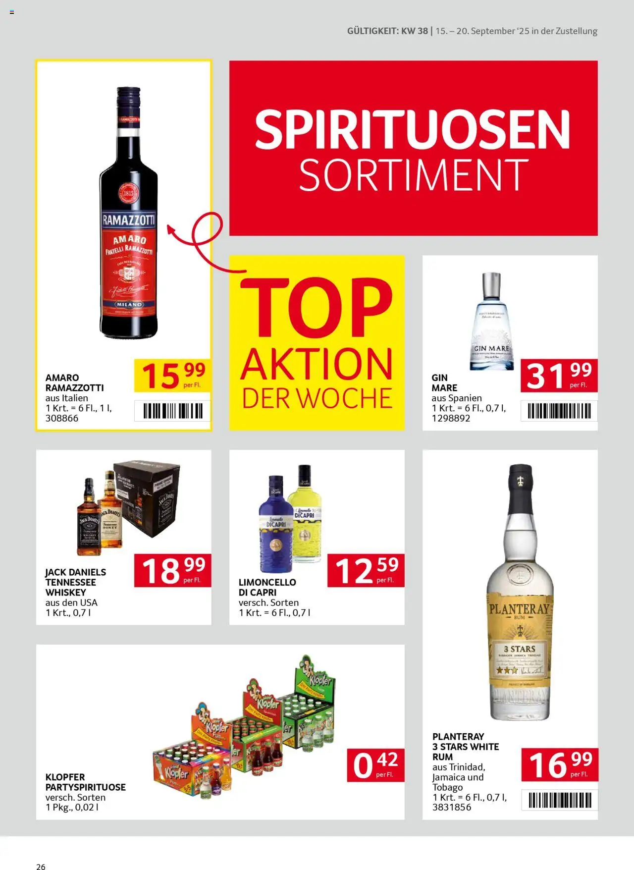 Transgourmet Zustellaktion gültig ab 14.09.2025 | Seite: 24 | Produkte: Gin, Whiskey