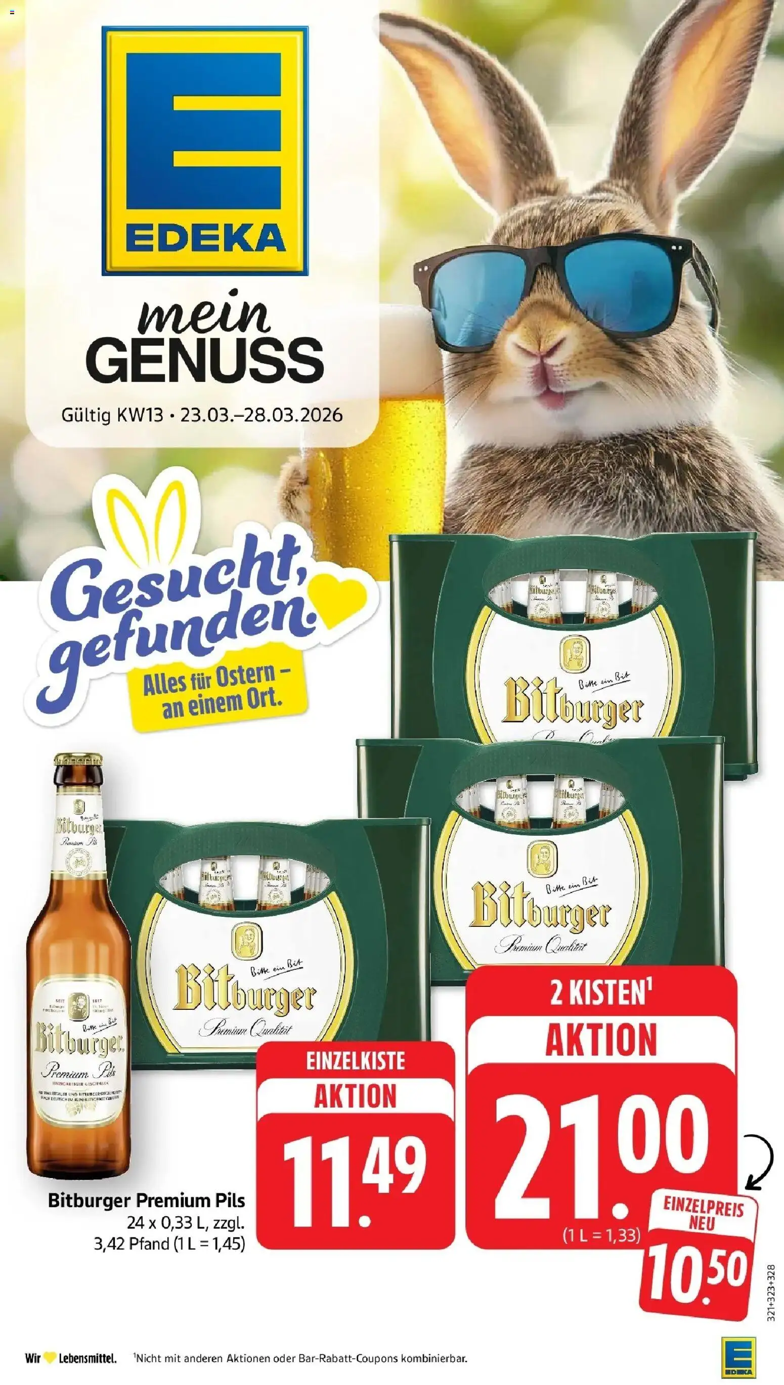 E center Prospekt Bad Kreuznach	 – gültig ab 23.03.2026 | Seite: 1 | Produkte: Bitburger, Pils
