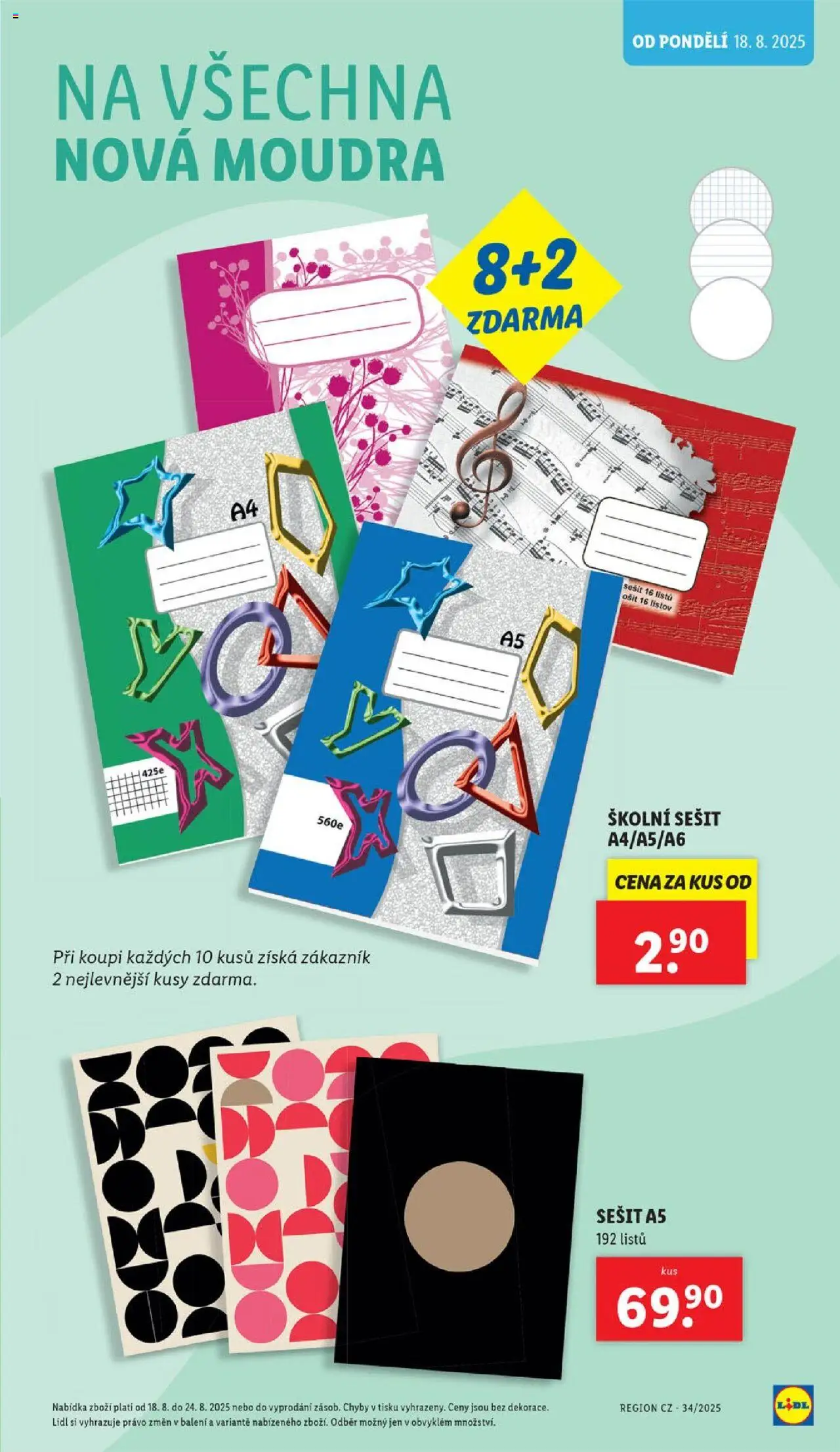 Lidl leták - Hurá do lavic od 04.08.2025 | Strana: 19 | Produkty: Notebook, Sešit