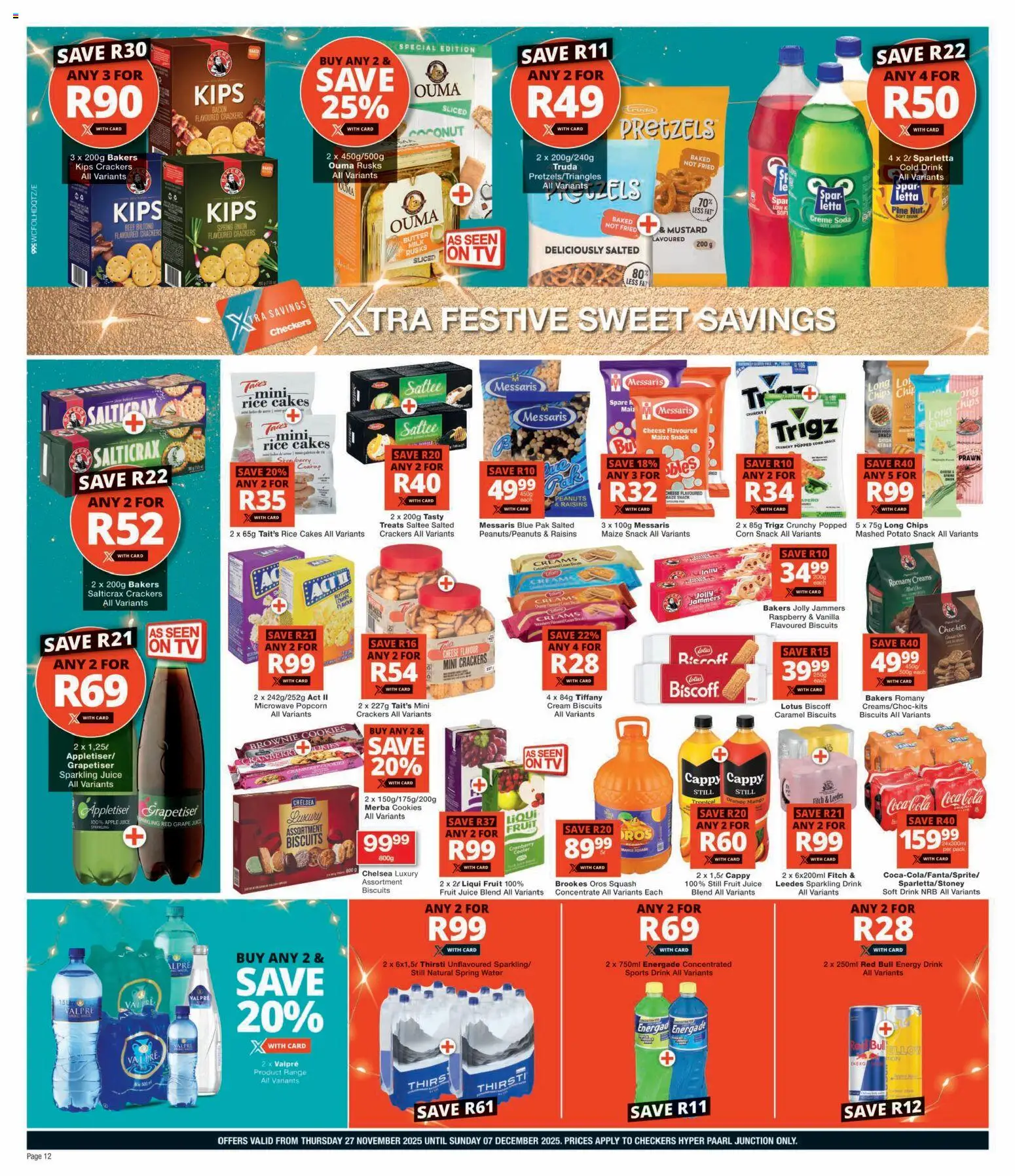 New Checkers catalogue – valid from 27.11.2025 | Page: 12 | Products: TV, Beef, Cream, Fruit
