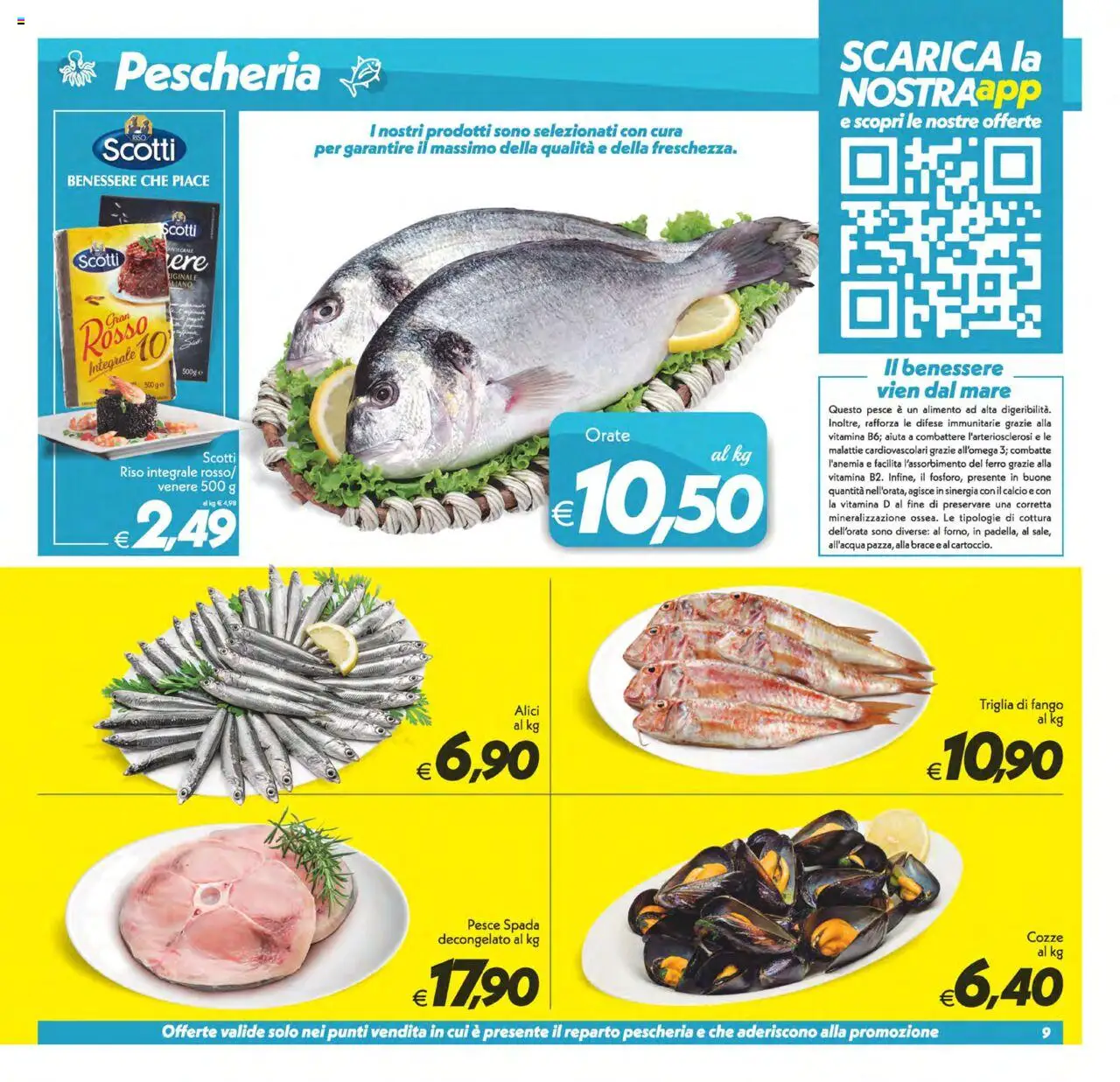 Volantino SuperConveniente del 23.09.2025 | Pagina: 9 | Prodotti: Riso, Pesce, Pesce spada, Alici