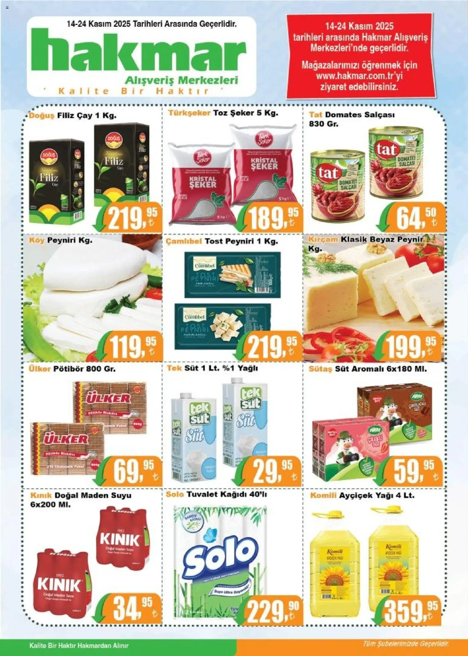 Hakmar aktüel ürünler kataloğu yayımlandı! Bu hafta 14 - 24 Kasım 2025 günü Hakmar indirimli ürünleri