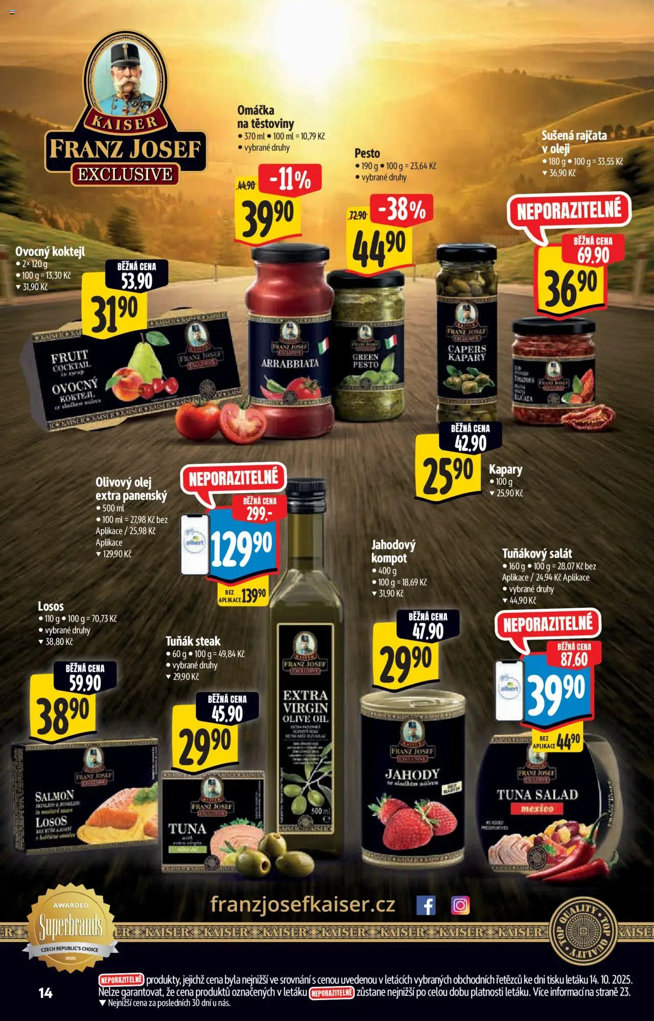 Albert katalog - Hypermarket od 22.10.2025 | Strana: 14 | Produkty: Kompot, Olej, Pesto, Sušená rajčata