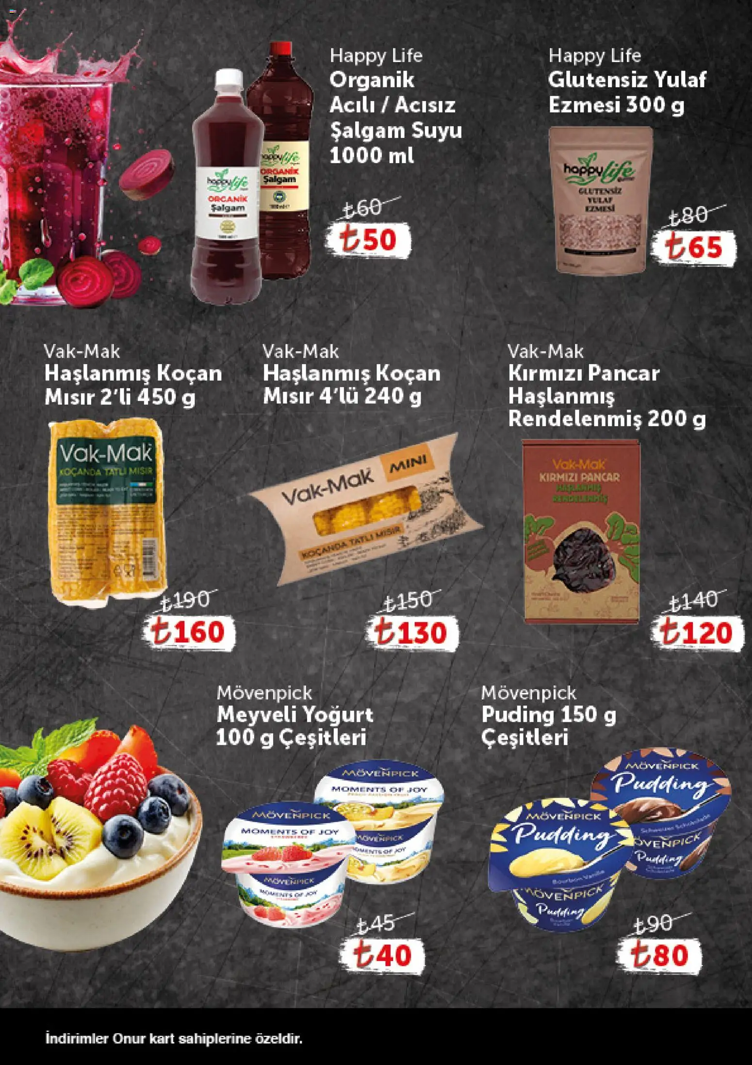 Onur Market - Katalog Gurme - 24.03.2026 tarihinden itibaren geçerlidir | Sayfa: 8 | Ürünler: Meyveli yoğurt, Şalgam, Yoğurt, Mısır