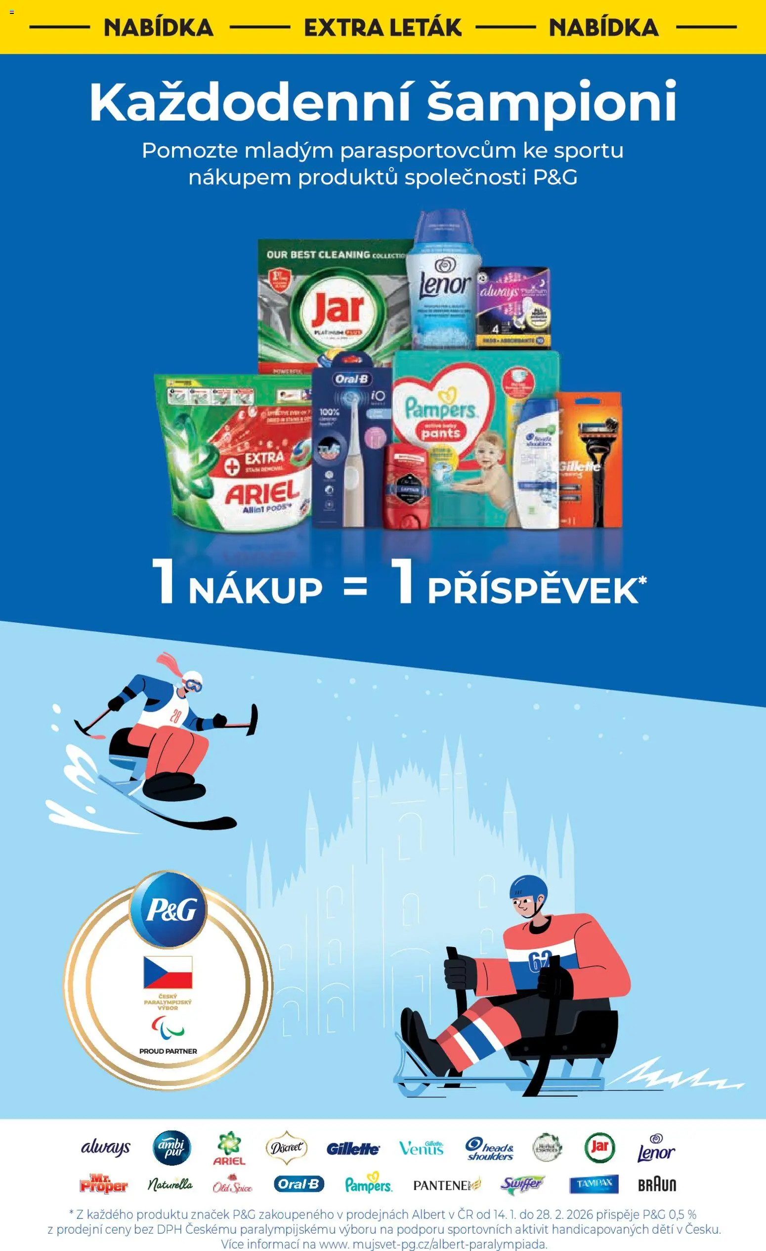 Albert leták - Hypermarket od 04.02.2026 | Strana: 13 | Produkty: Lenor, Swiffer, Ariel, Pants