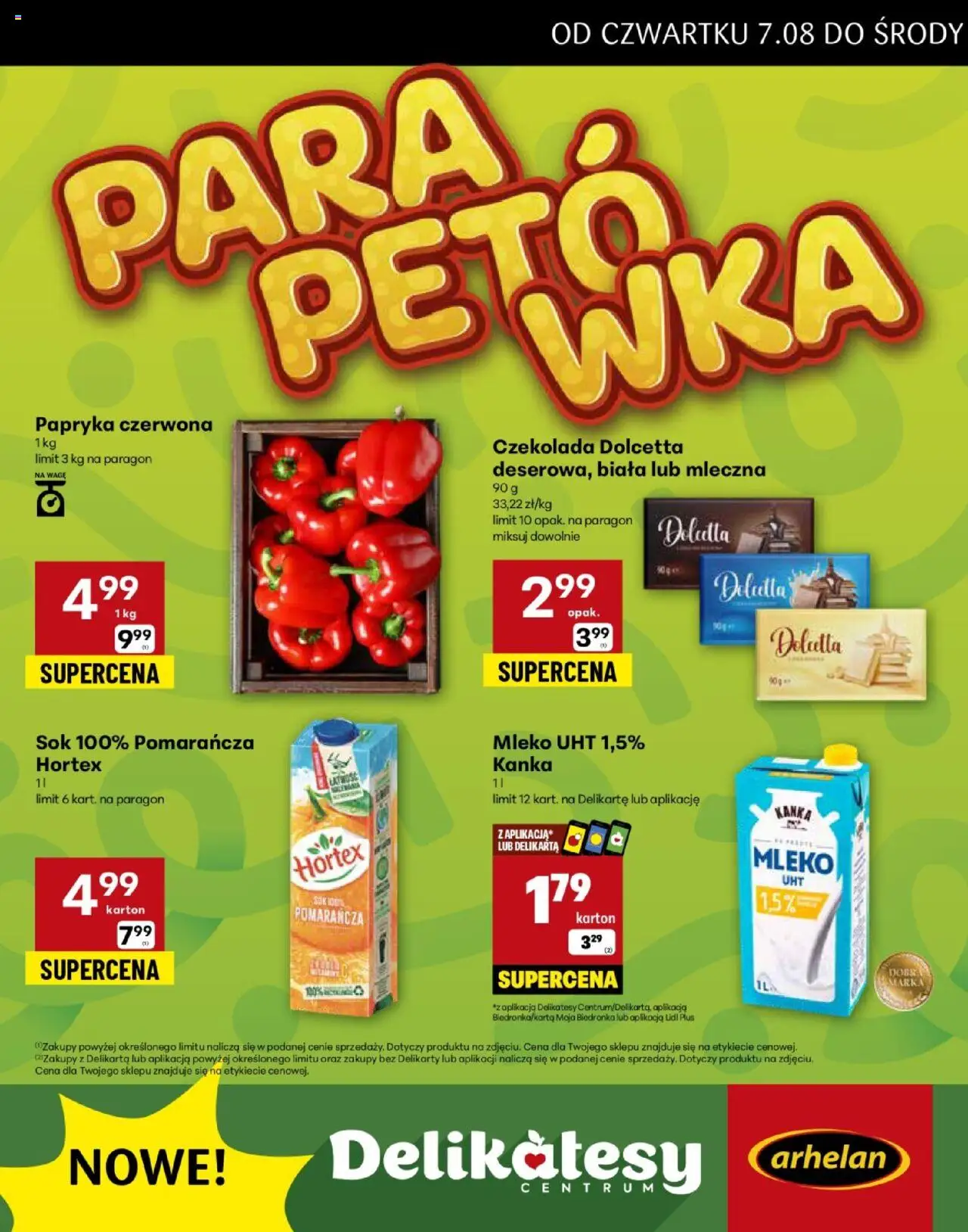 Delikatesy Centrum Gazetka - Hajnówka Otwarcie od 07.08.2025 | Strona: 2 | Produkty: Papryka, Delikatesy, Papryka czerwona, Sok