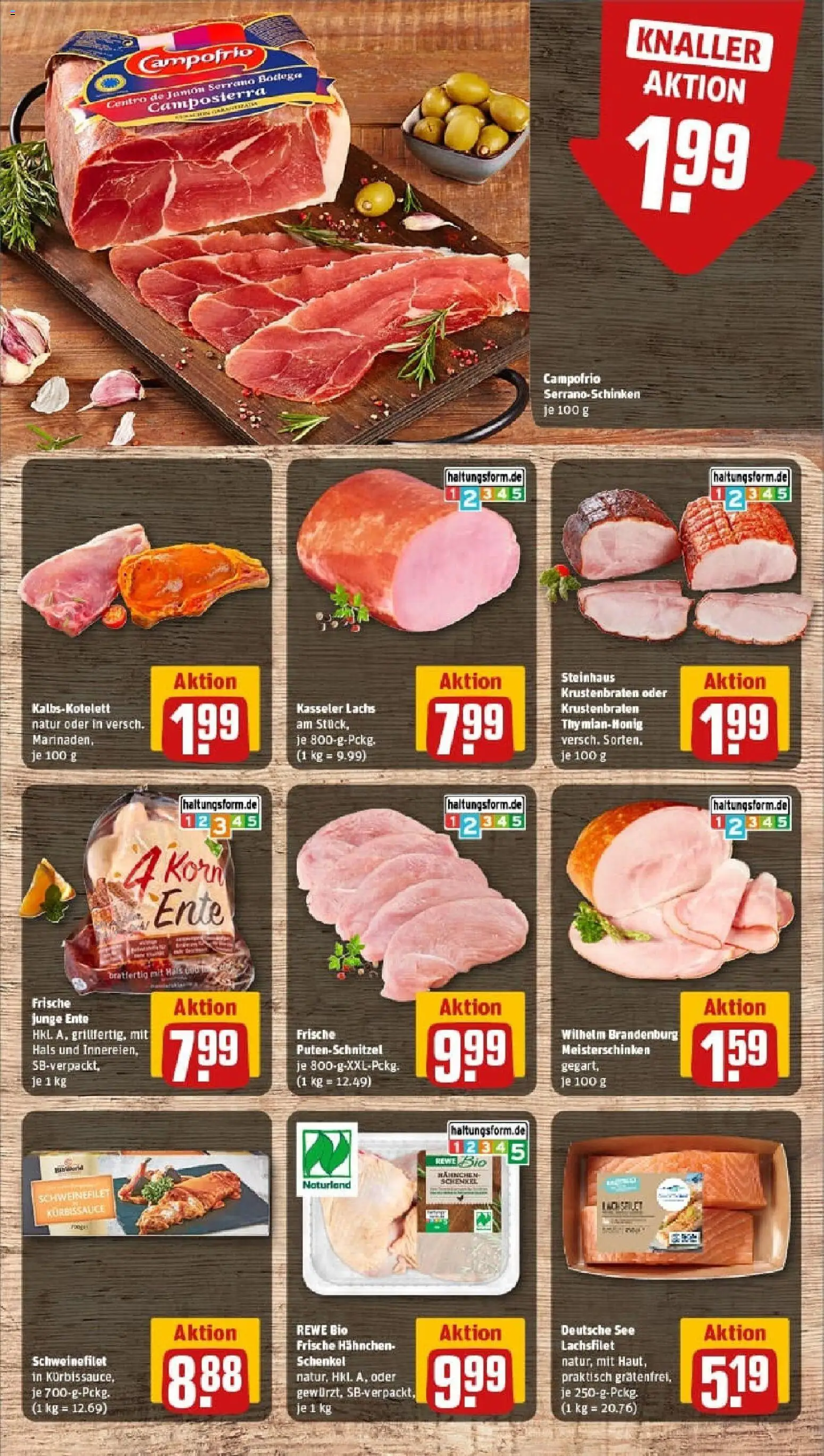 Rewe prospekt Hamburg	 – gültig ab 26.10.2025 | Seite: 10 | Produkte: Hahnchen, Lachs, Putenschnitzel, Serrano schinken