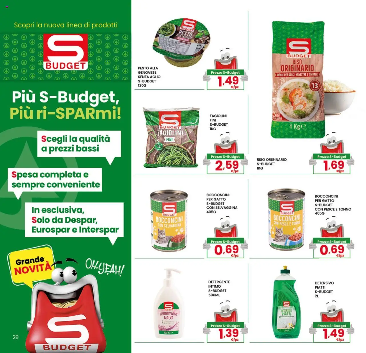 Volantino Interspar del 18.08.2025 | Pagina: 29 | Prodotti: Detergente, Pesce, Aglio, Fagiolini