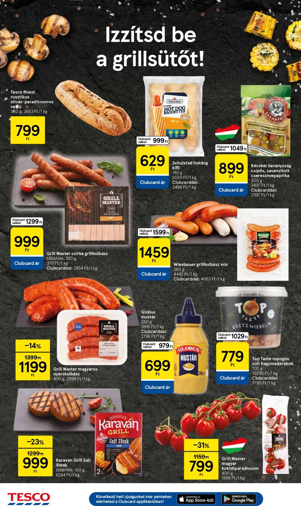 Tesco akciós ujság - amely érvényes a következő dátumtól: 03.07.2025 | Oldal: 8 | Termékek: Hot dog, Grillkolbász, Grill, Koktélparadicsom