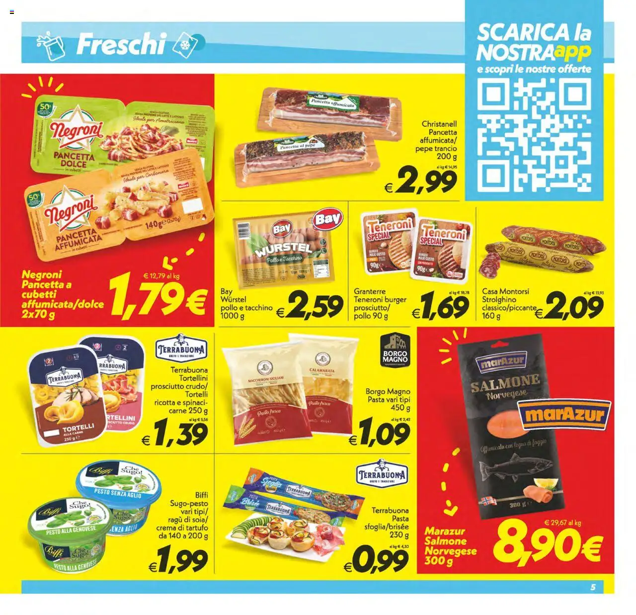 Volantino SuperConveniente del 23.09.2025 | Pagina: 5 | Prodotti: Tacchino, Prosciutto, Aglio, Tortelli