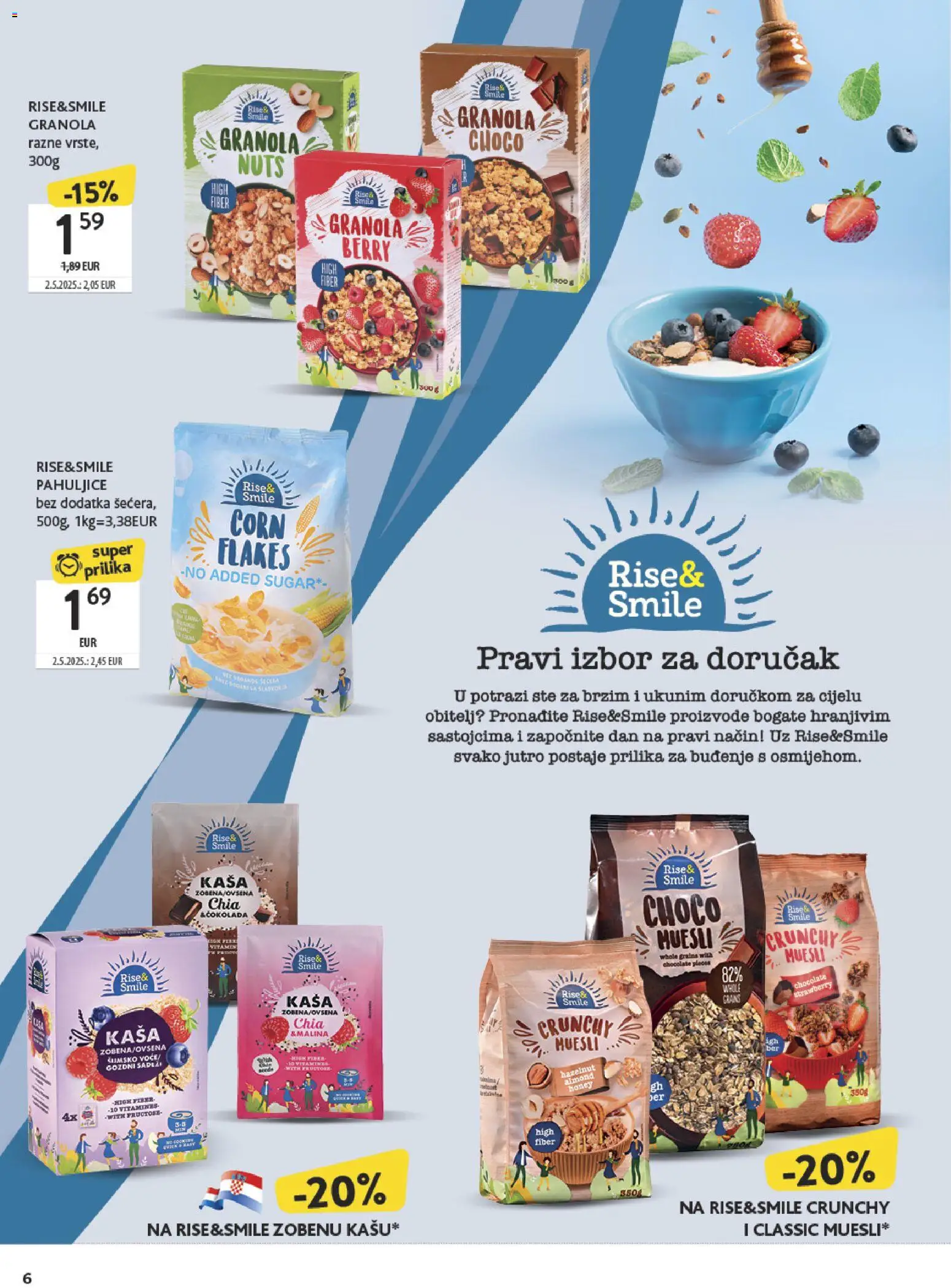 Konzum HR akciós ujság - amely érvényes a következő dátumtól: 19.01.2026 | Oldal: 6 | Termékek: Granola