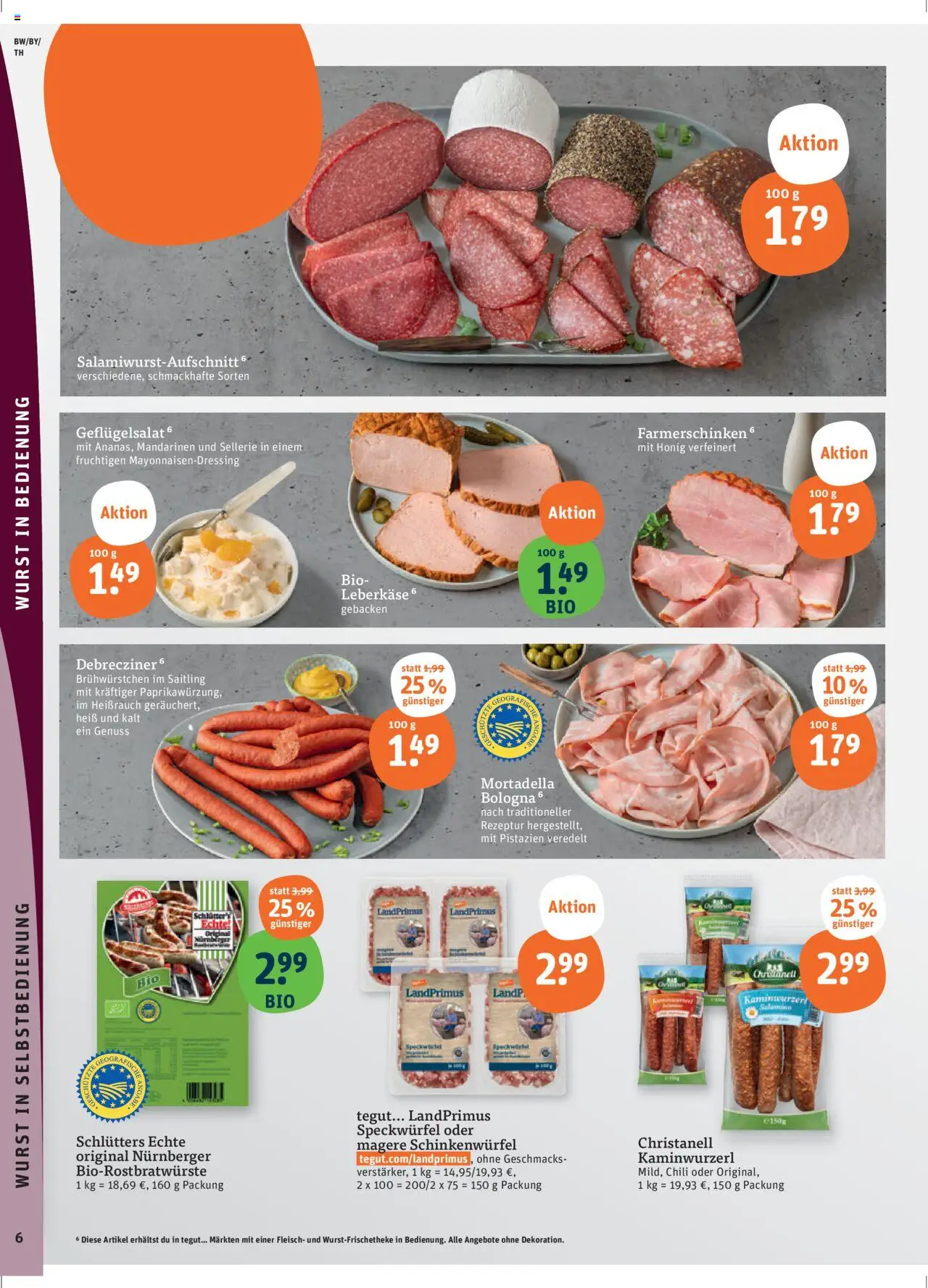 Tegut Prospekt - gültig ab dem 21.08.2025 | Seite: 8 | Produkte: Pistazien, Wurst, Chili, Fleisch