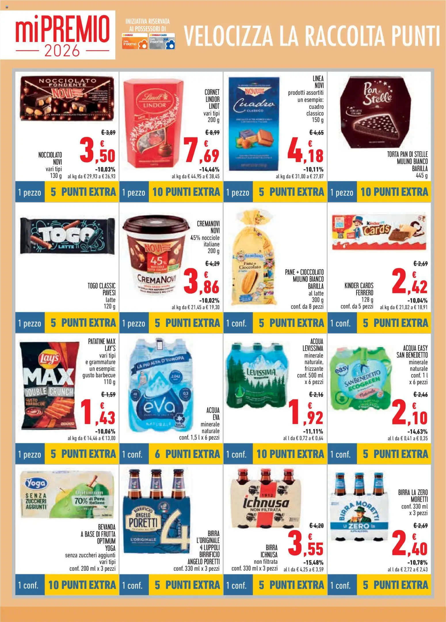 Volantino Conad del 29.01.2026 | Pagina: 6 | Prodotti: Pane, Nocciole, Pera, Acqua naturale