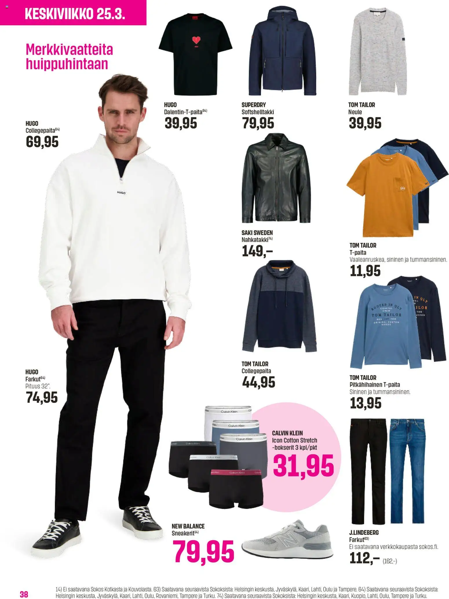 Sokos tarjoukset - Emotion 3plus1 – voimassa 25.03.2026 alkaen | Sivu: 38 | Tuotteet: T-paita, Bokserit, Neule, Farkut