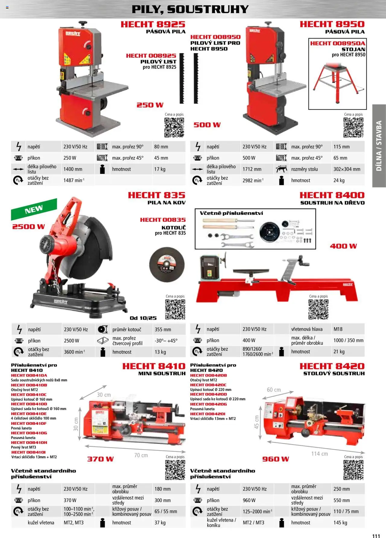Hecht katalog - Podzim - zima 2025 od 01.09.2025 | Strana: 111 | Produkty: Hecht, Soustruh na dřevo, Pila