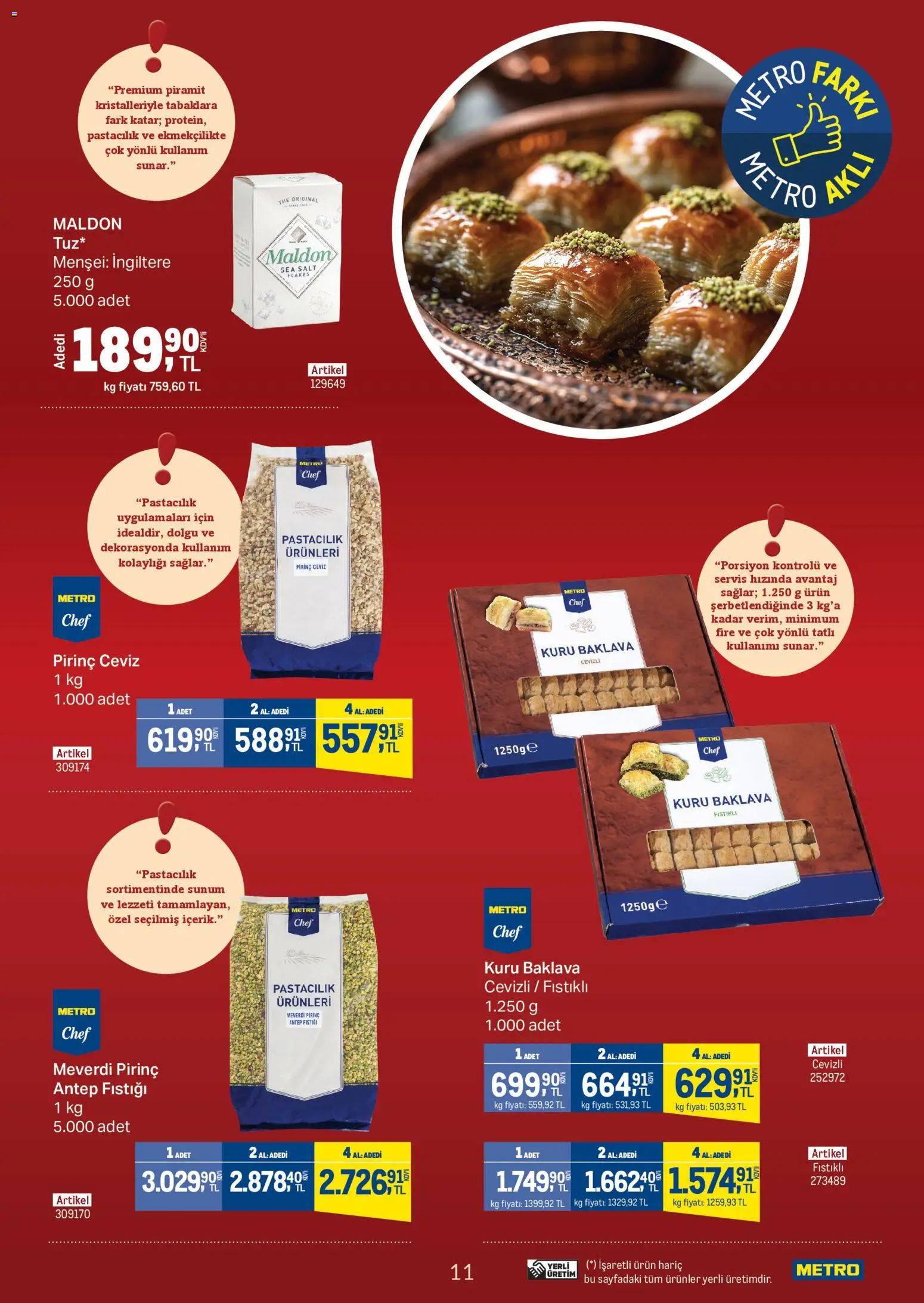 Metro - Kebap Restoranları - 04.03.2026 tarihinden itibaren geçerlidir | Sayfa: 11 | Ürünler: Pirinç, Ceviz