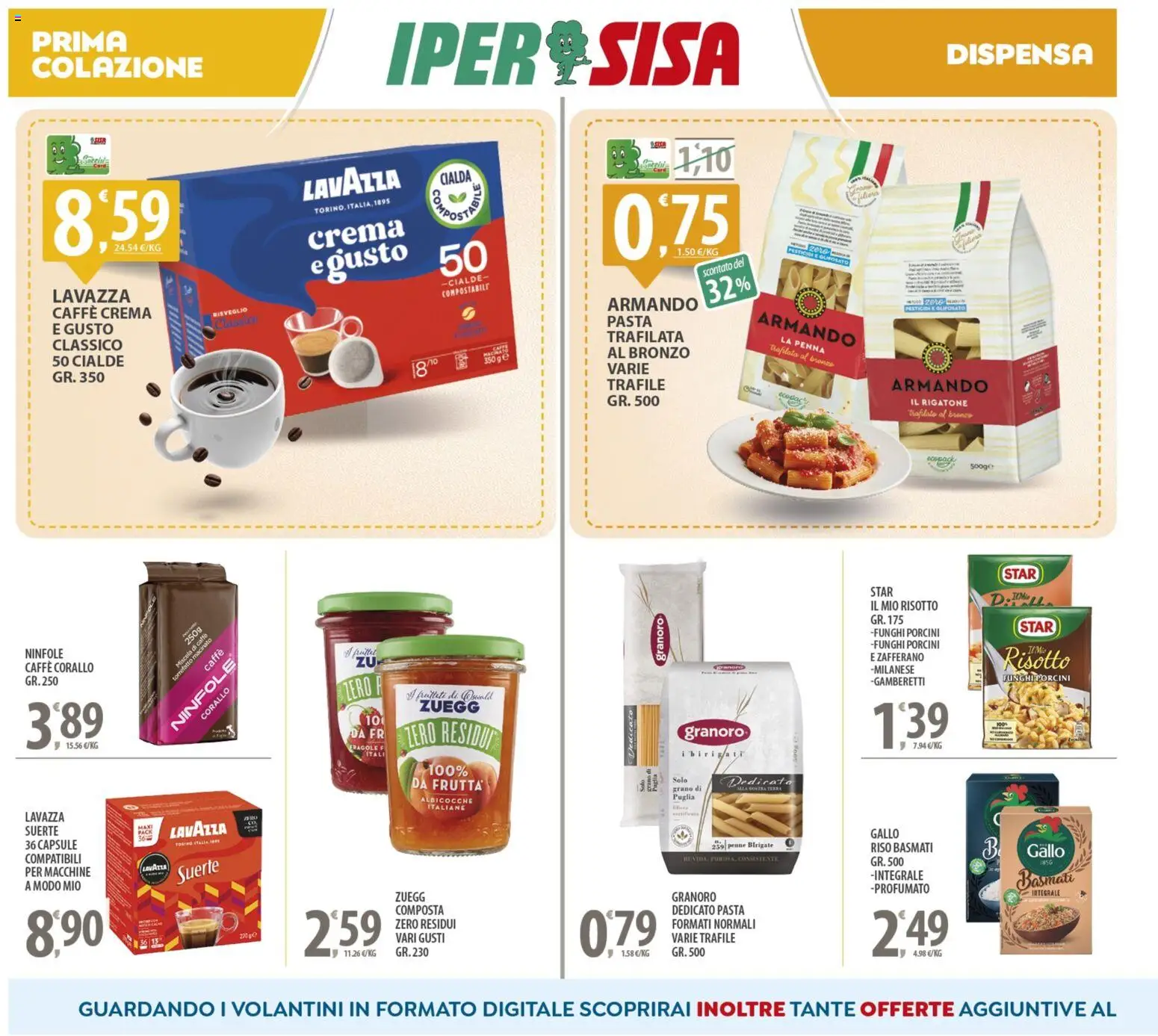 Volantino SISA del 24.10.2025 | Pagina: 10 | Prodotti: Crema, Caffè, Fragole, Gamberetti