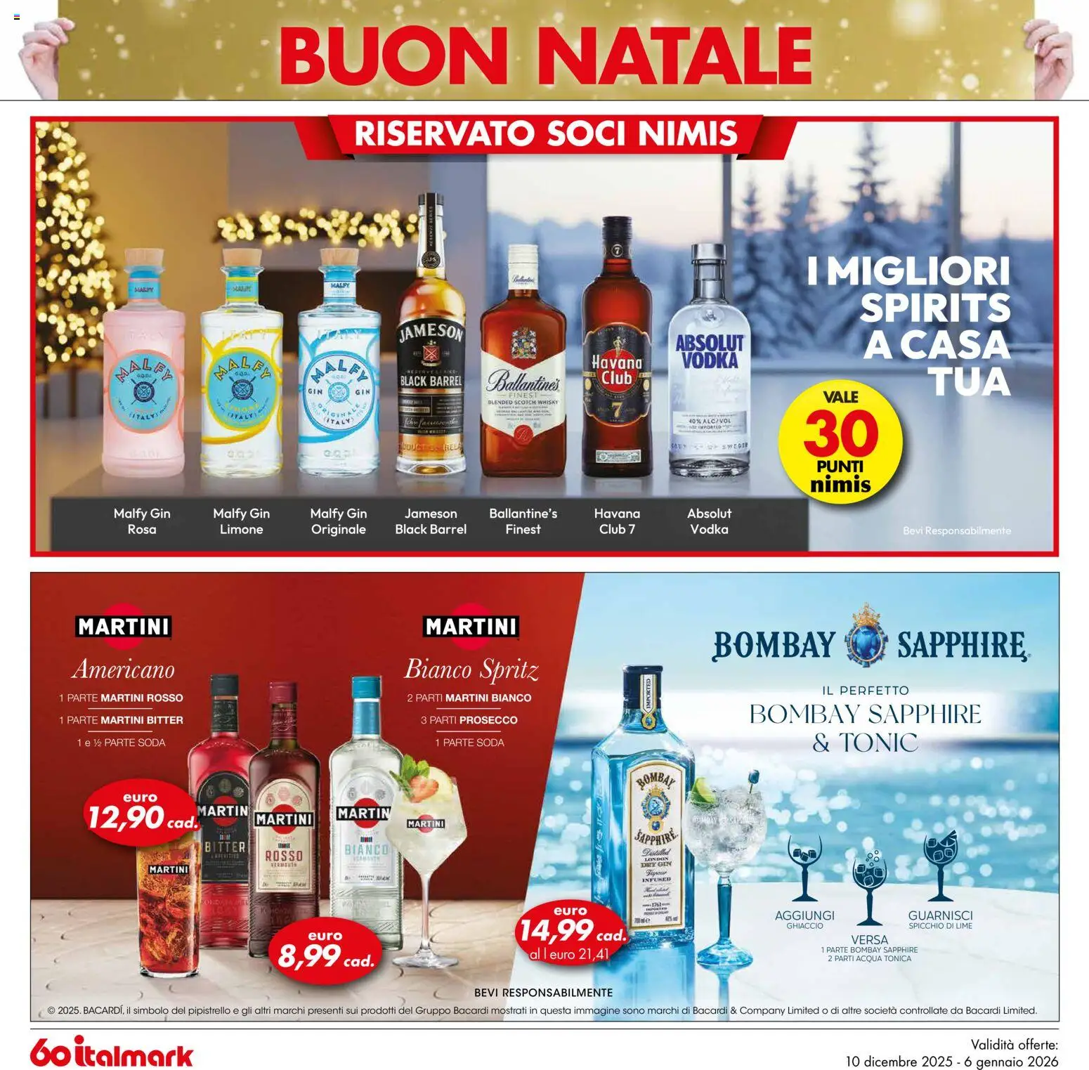 Volantino Italmark del 10.12.2025 | Pagina: 42 | Prodotti: Gin, Vodka, Whisky, Limone