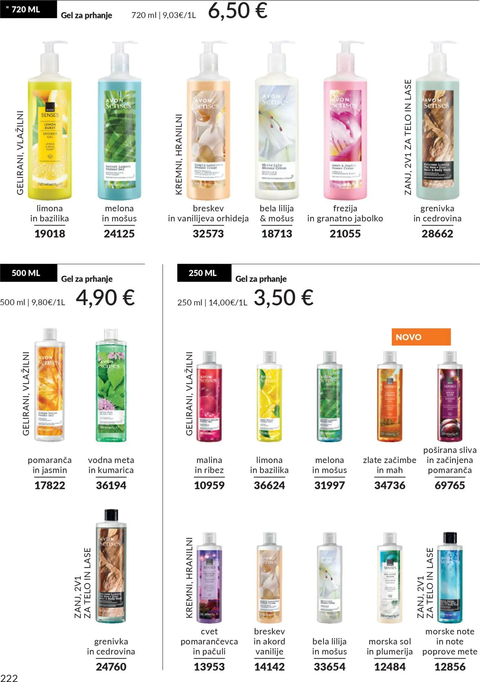 Novi Avon katalog ponudbe – veljaven od 01.10.2025 | Stran: 222 | Izdelki: Ribez, Grenivka, Sol, Breskev